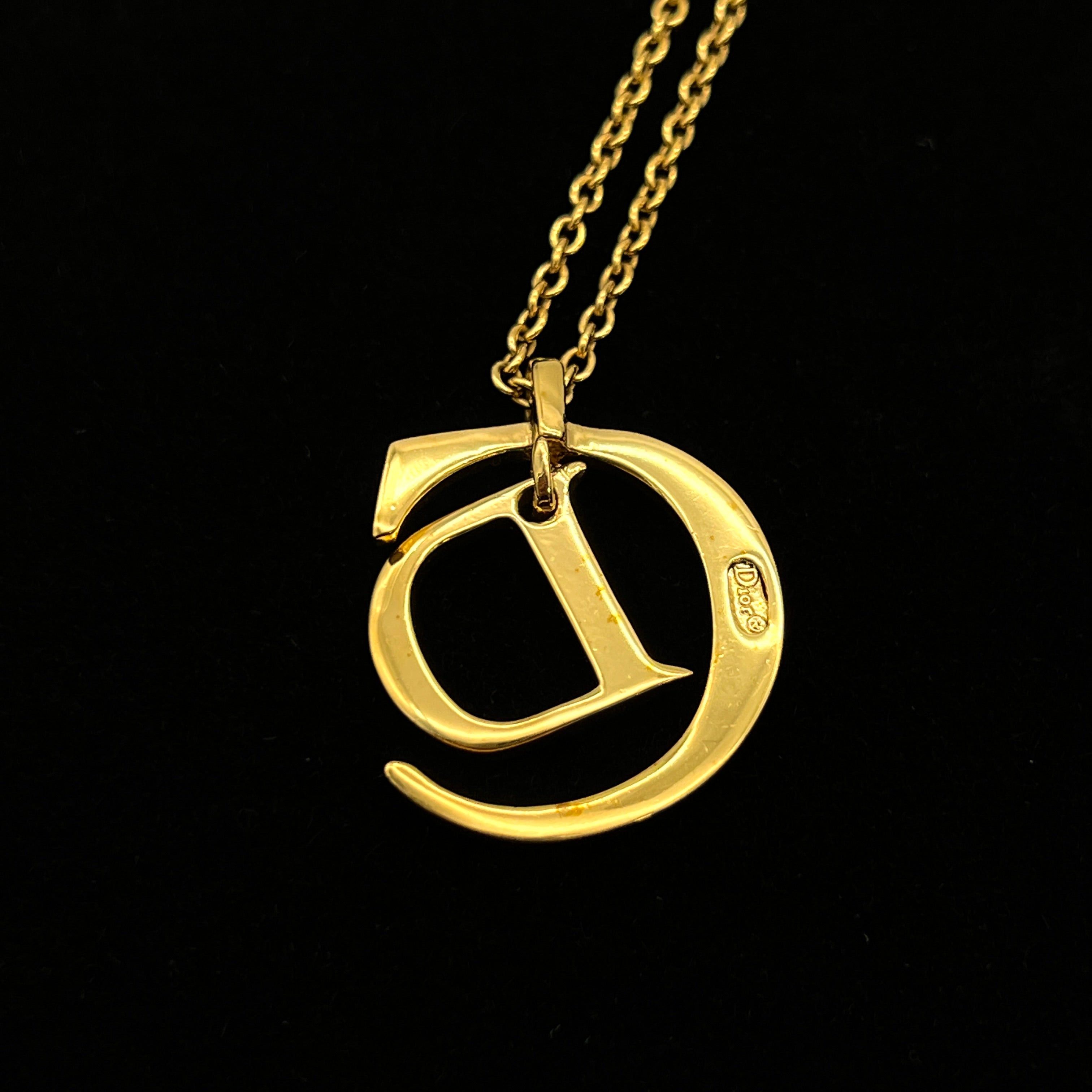 Dior Christian Dior Cd Logo Pendant Thin Chain Necklace Gp Size ONE SIZE - 5 Thumbnail