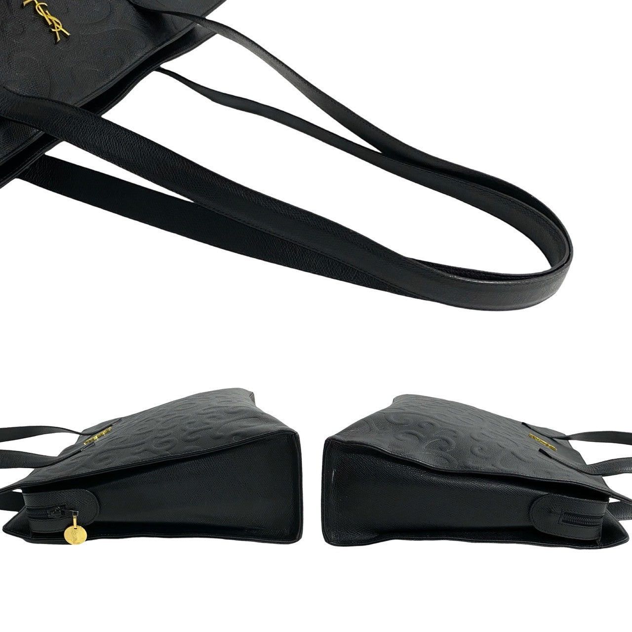 Yves Saint Laurent Yves Saint Laurent Tote Bag Black Leather Size ONE SIZE - 5 Thumbnail