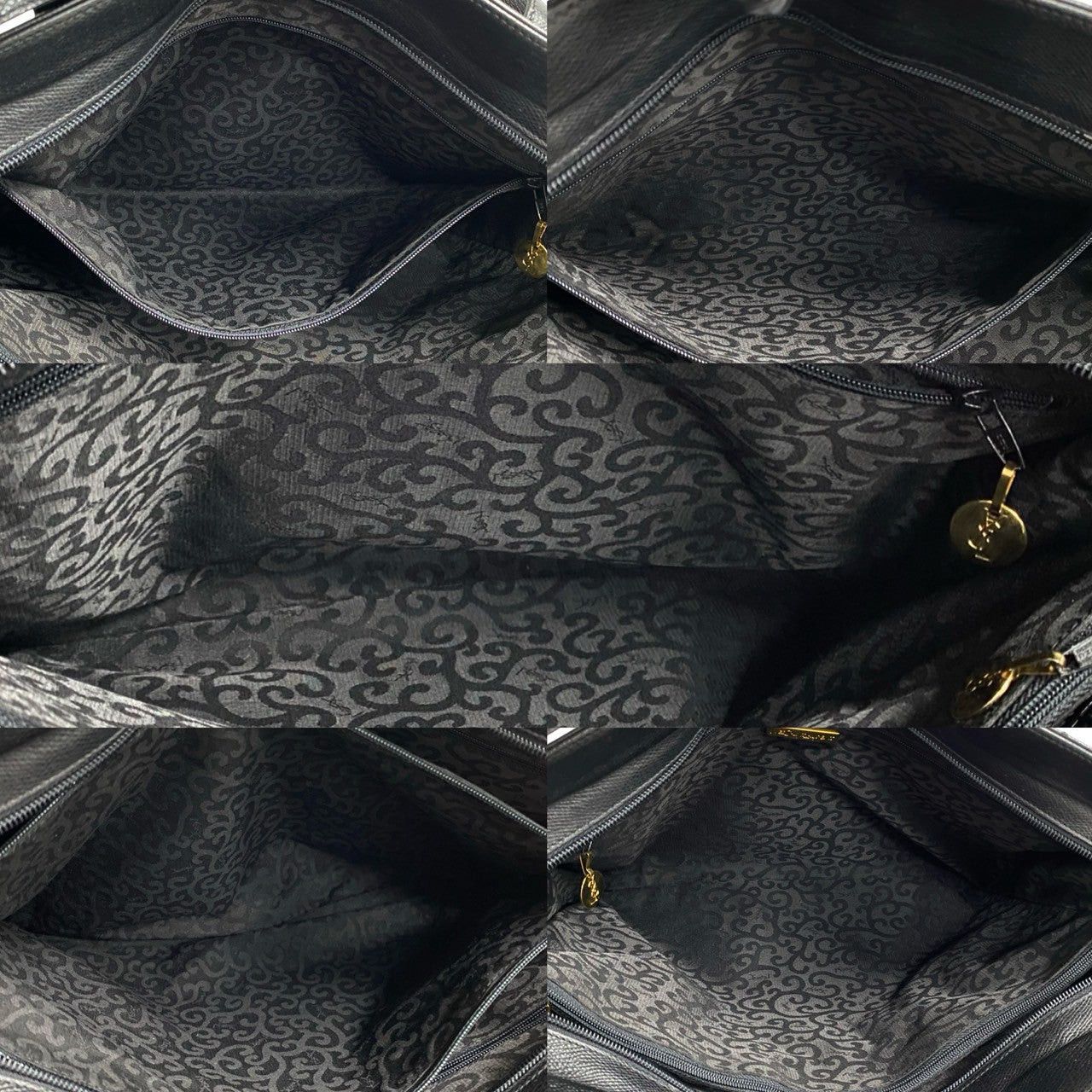 Yves Saint Laurent Yves Saint Laurent Tote Bag Black Leather Size ONE SIZE - 8 Thumbnail