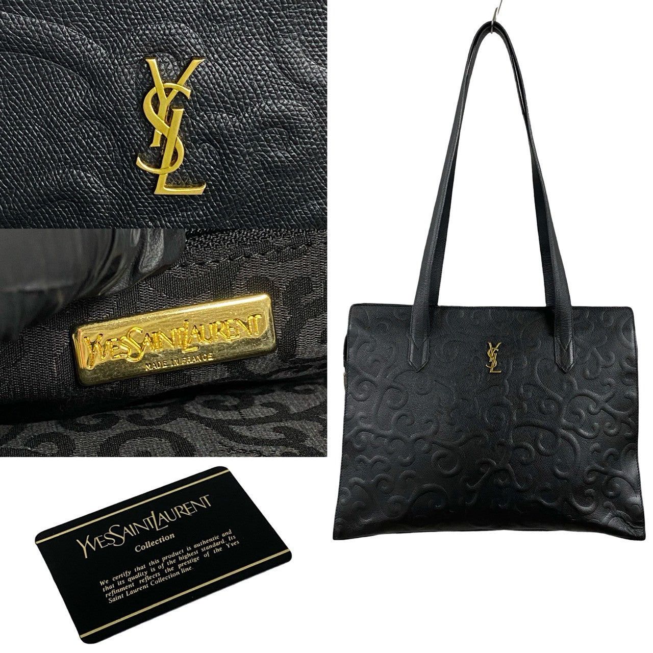 Yves Saint Laurent Yves Saint Laurent Tote Bag Black Leather Size ONE SIZE - 3 Thumbnail