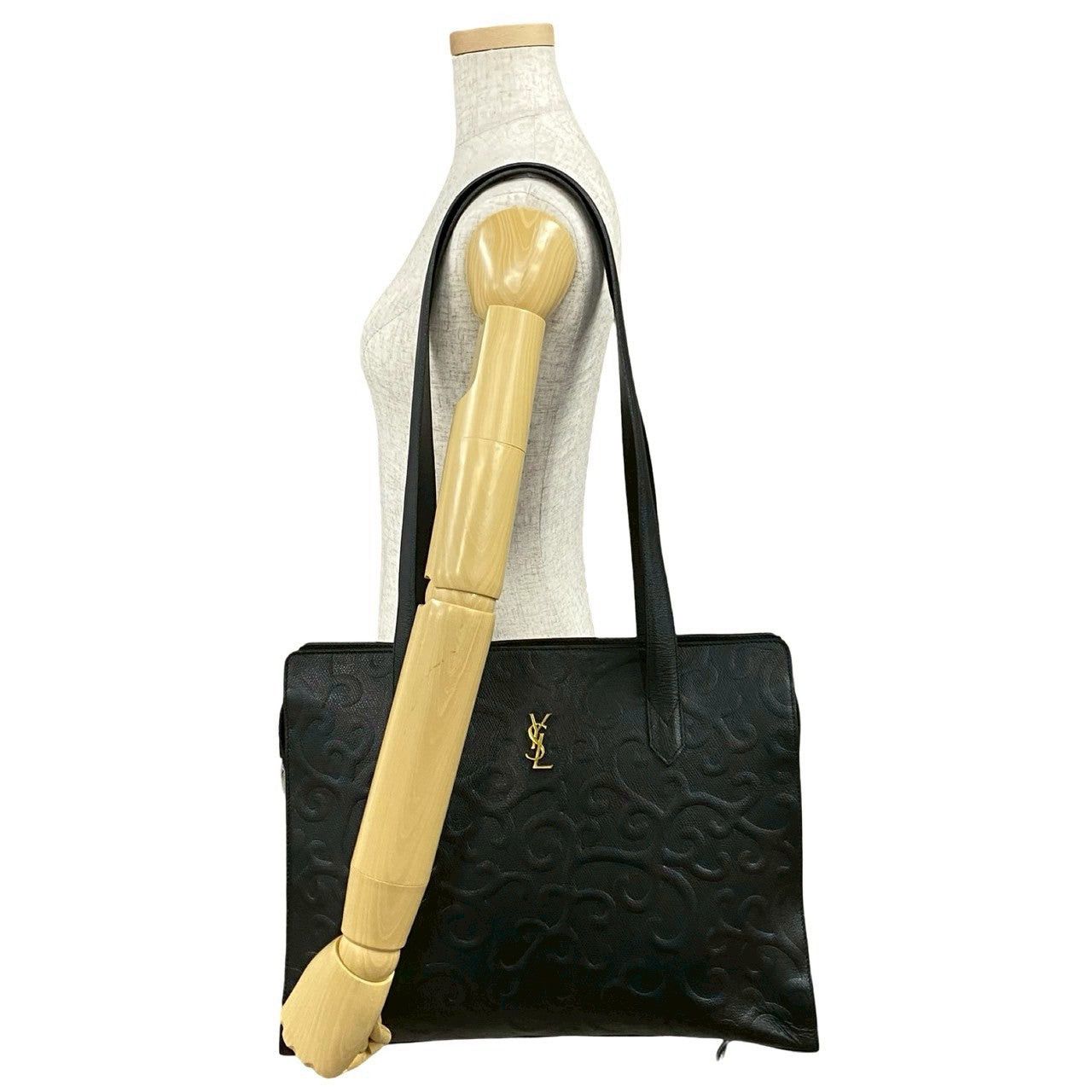 Yves Saint Laurent Yves Saint Laurent Tote Bag Black Leather Size ONE SIZE - 2 Thumbnail