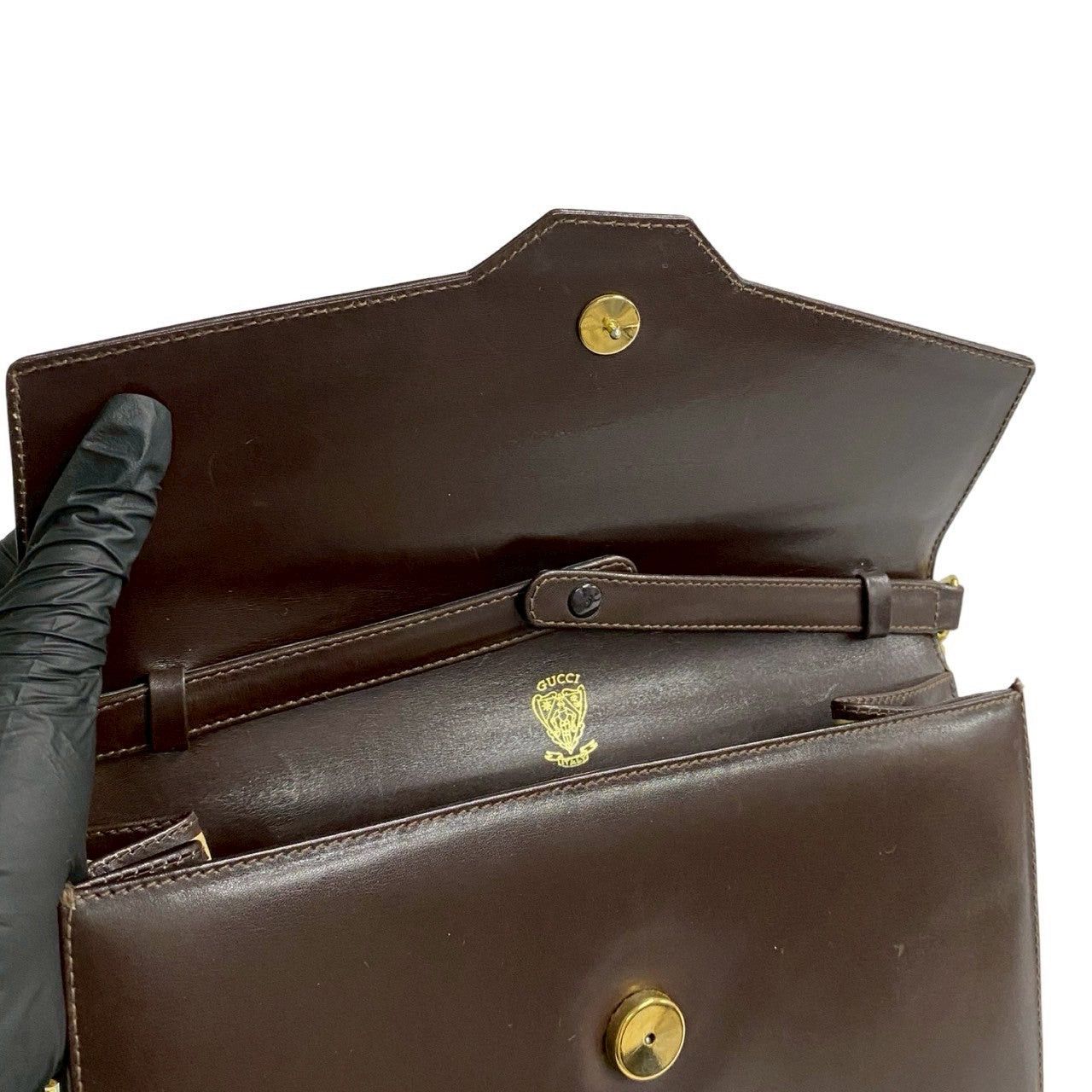 Gucci Gucci Shoulder Bag Brown Leather Size ONE SIZE - 8 Thumbnail