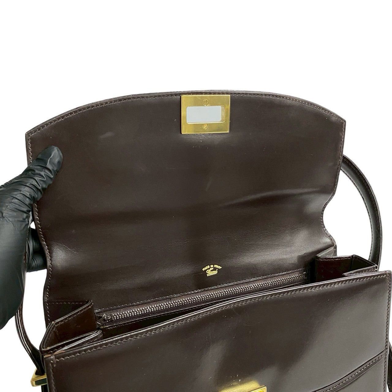 Gucci Gucci Shoulder Bag Brown Leather Size ONE SIZE - 8 Thumbnail