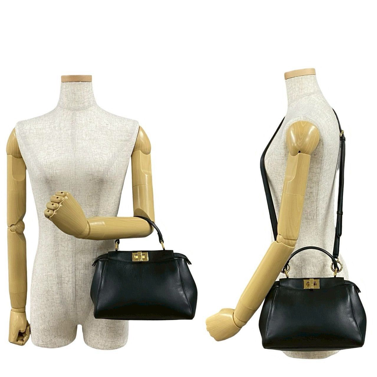Fendi Fendi Shoulder Bag Black Leather Size ONE SIZE - 2 Thumbnail