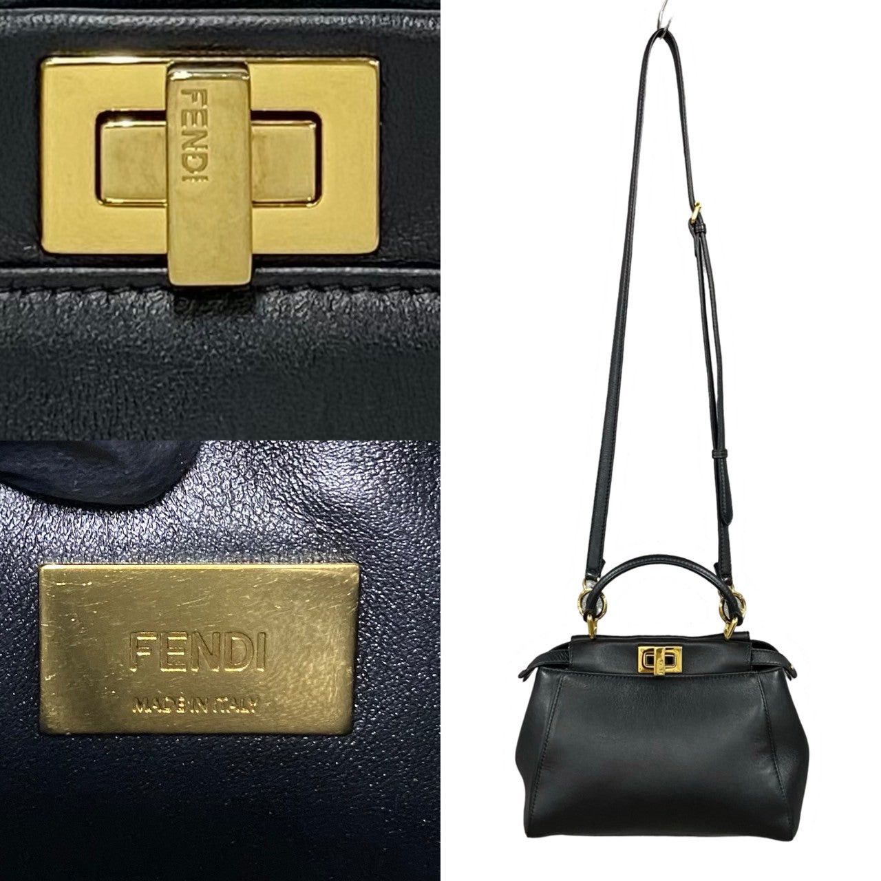 Fendi Fendi Shoulder Bag Black Leather Size ONE SIZE - 3 Thumbnail