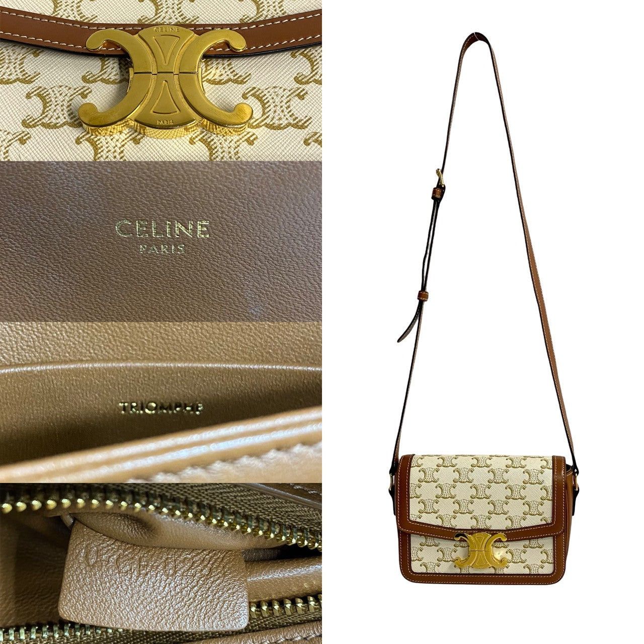 Celine Celine Shoulder Bag Brown Leather Size ONE SIZE - 3 Thumbnail