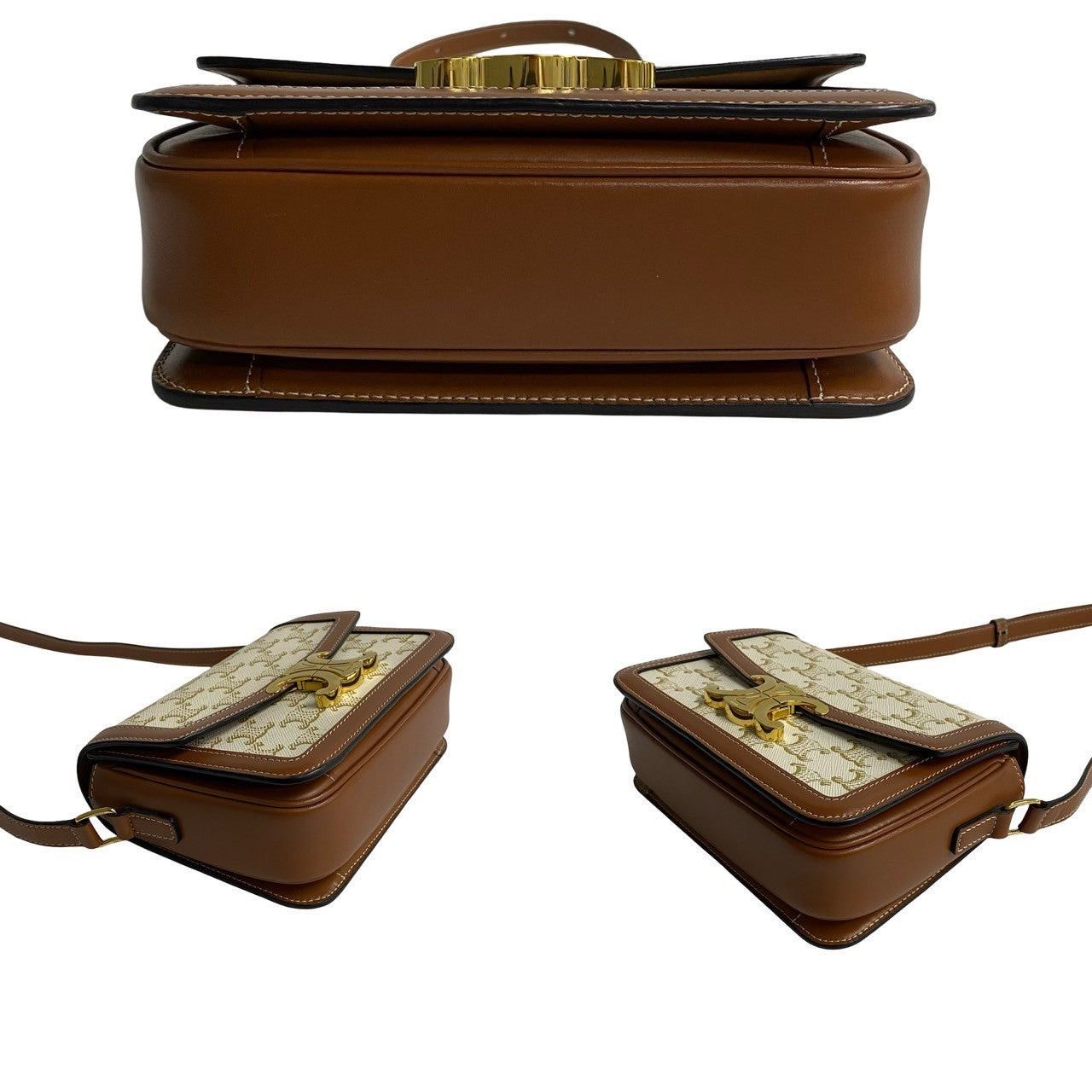 Celine Celine Shoulder Bag Brown Leather Size ONE SIZE - 6 Thumbnail