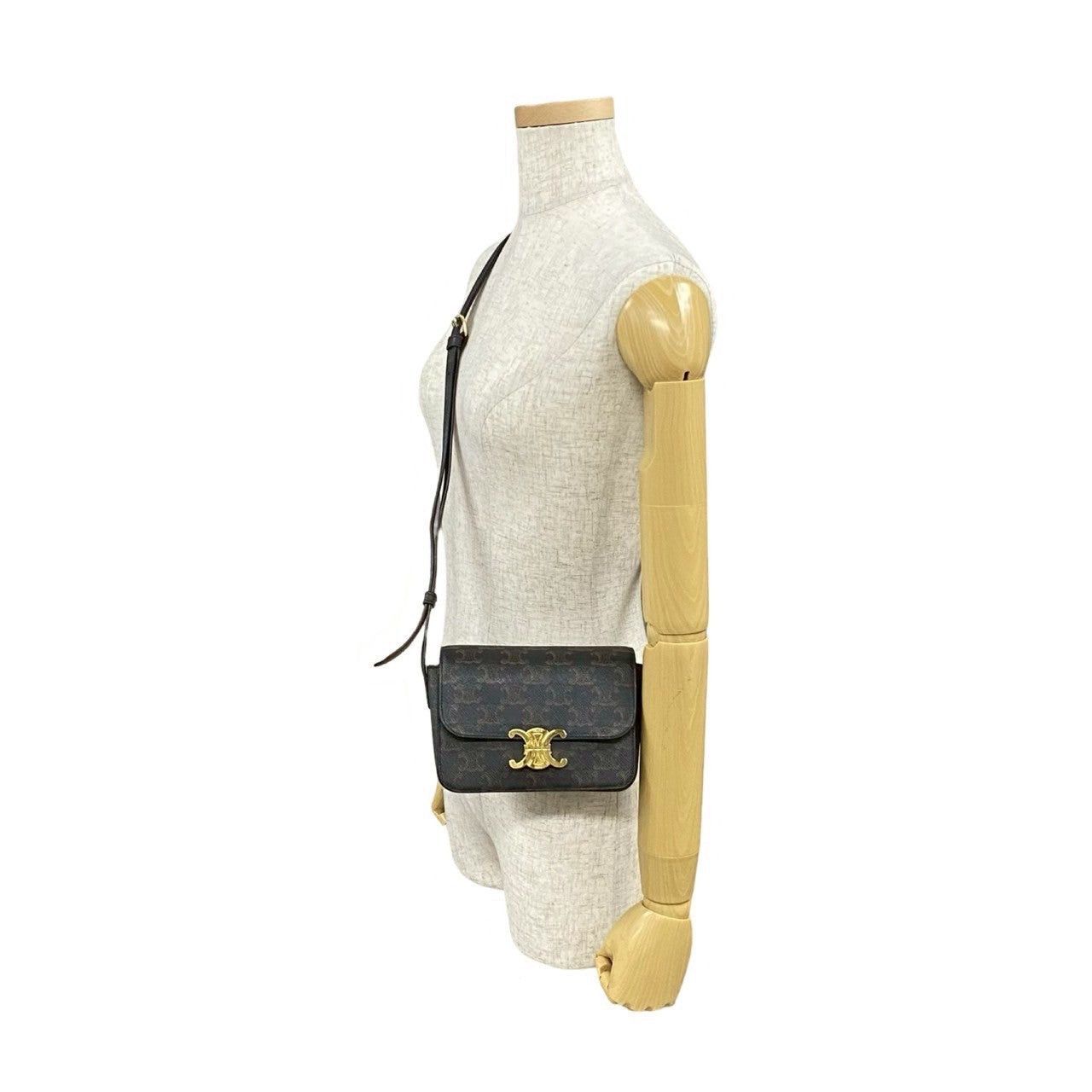 Celine Celine Shoulder Bag Brown Leather Size ONE SIZE - 2 Thumbnail