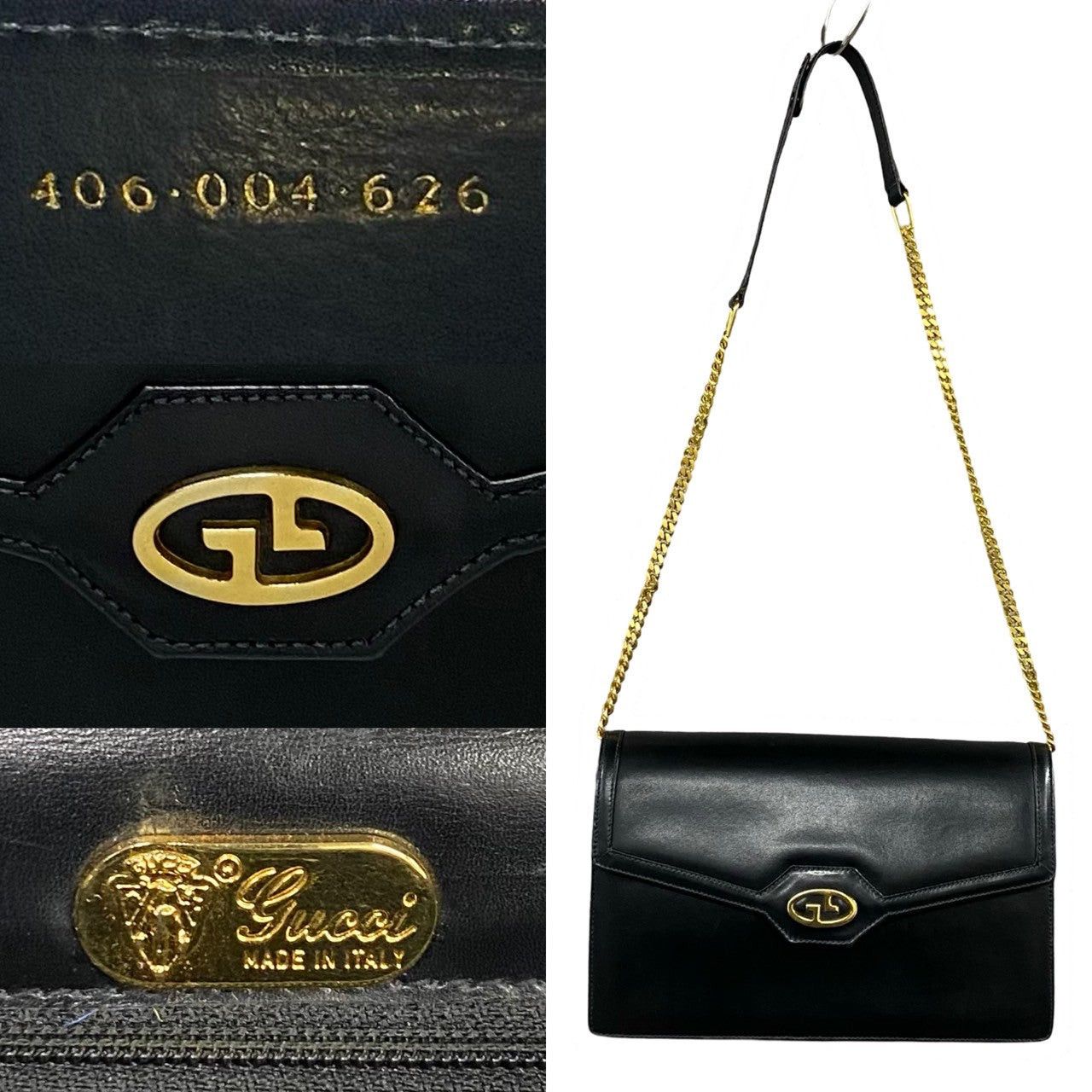 Gucci Gucci Shoulder Bag Black Leather Size ONE SIZE - 3 Thumbnail