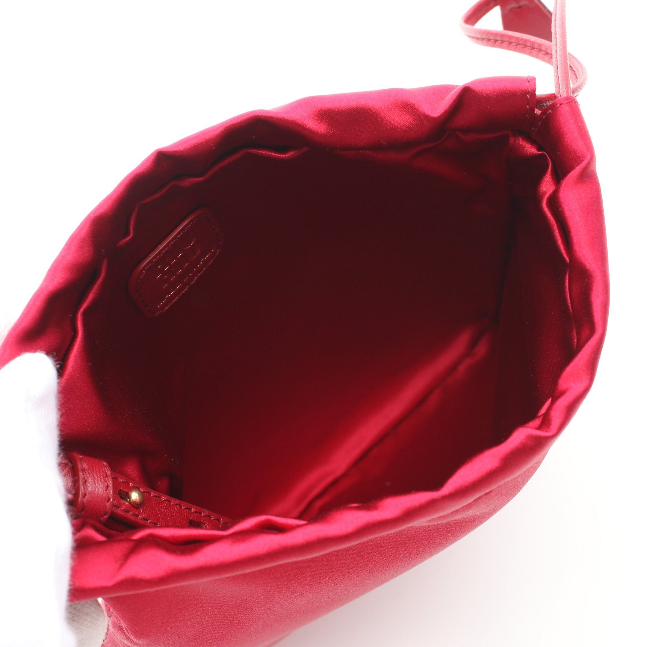 Miu Miu Miu Miu Duchesse Pouch Satin Pink Red Purse Size ONE SIZE - 3 Thumbnail