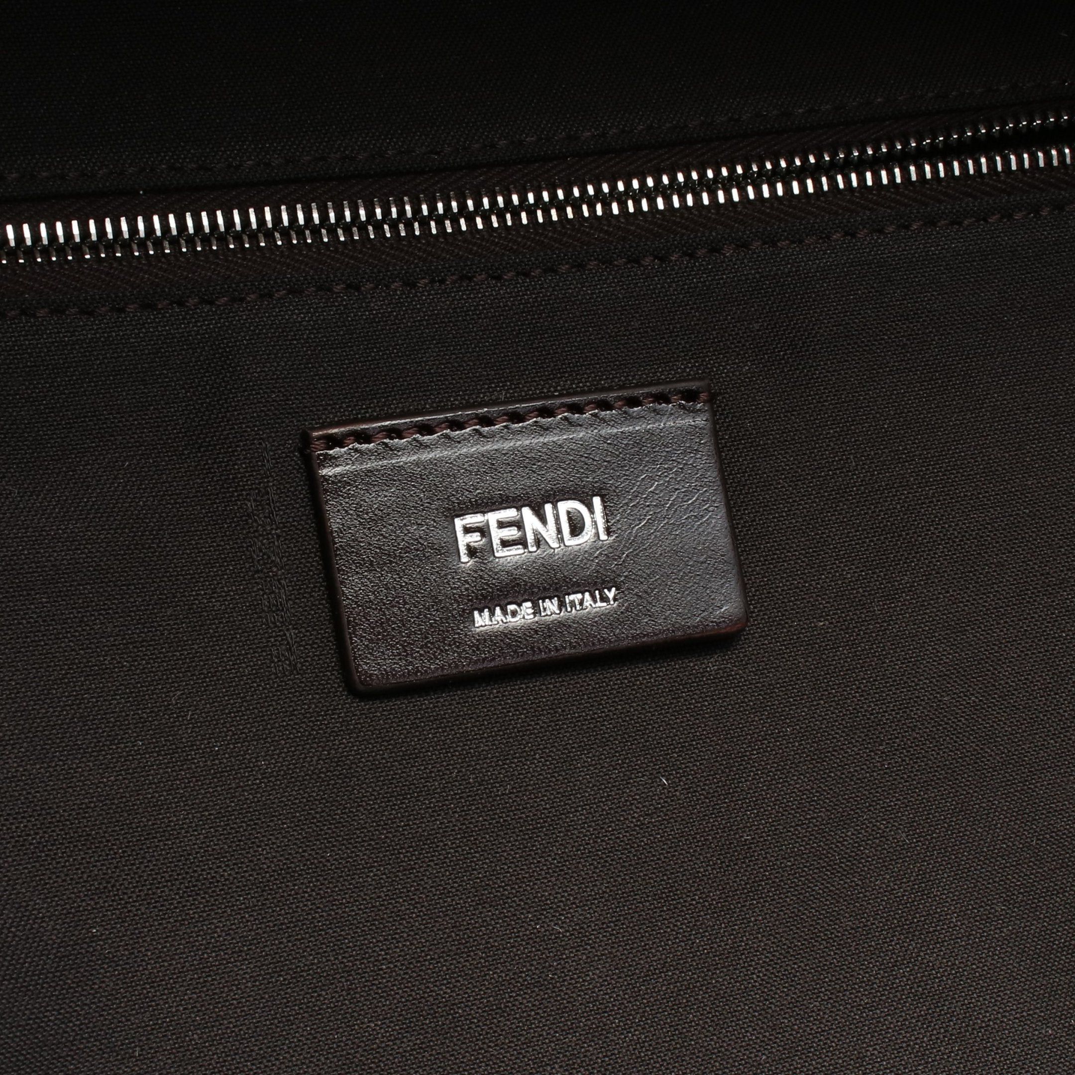 Fendi Fendi Chiodo Diagonal Zucca Backpack Rucksack Leather Brown Black Size ONE SIZE - 4 Thumbnail