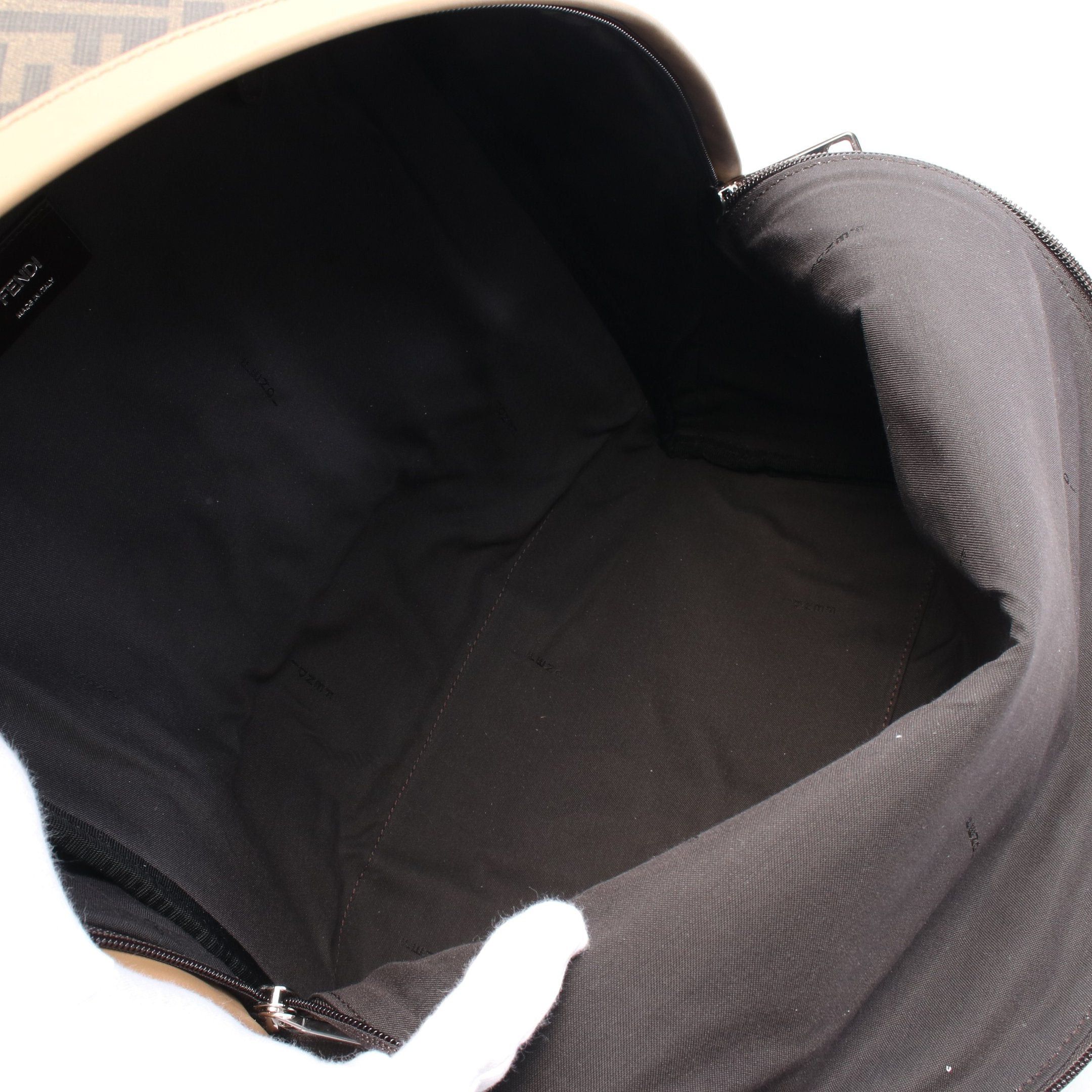 Fendi Fendi Chiodo Diagonal Zucca Backpack Rucksack Leather Brown Black Size ONE SIZE - 3 Thumbnail