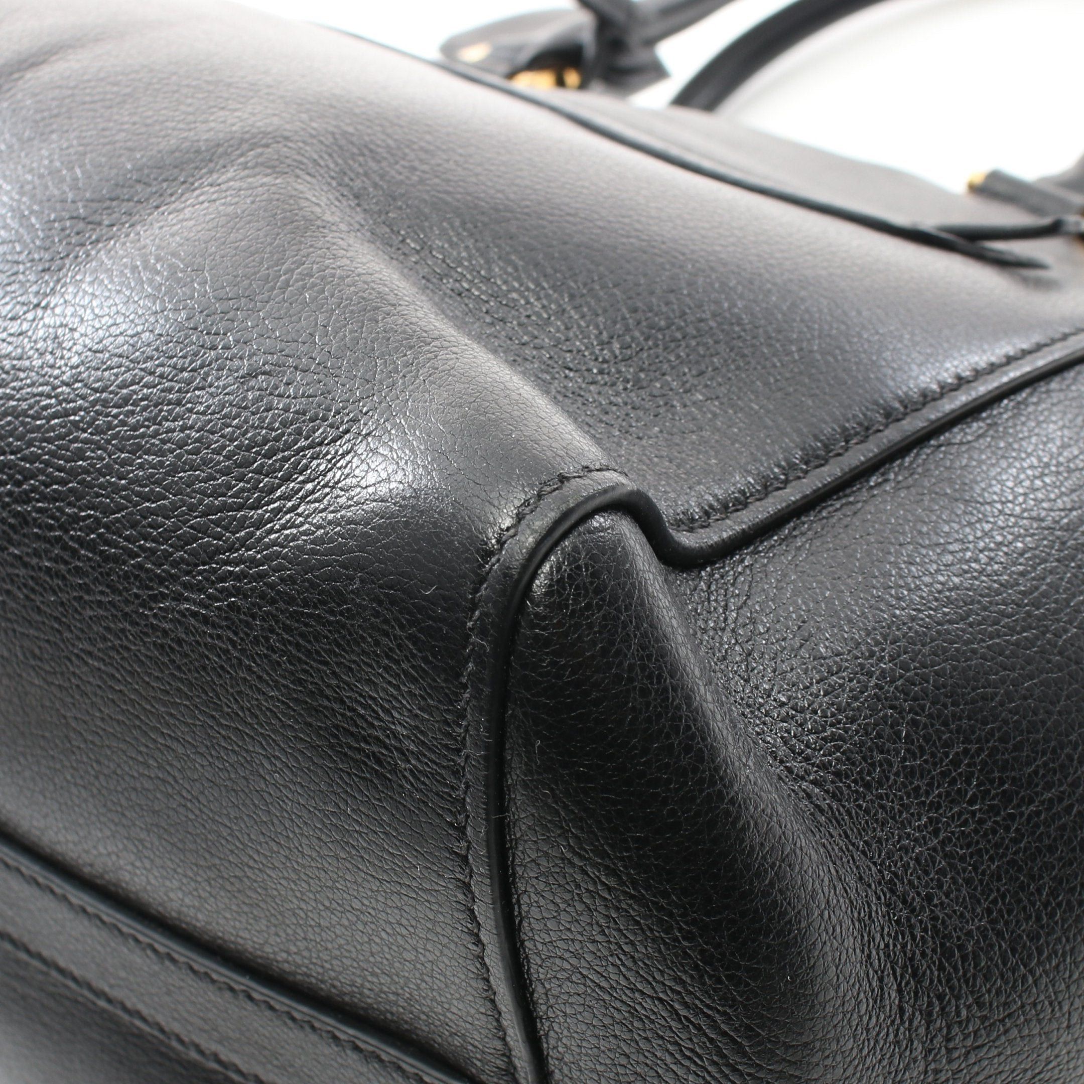 Prada Prada Handbag Leather Black Size ONE SIZE - 9 Thumbnail