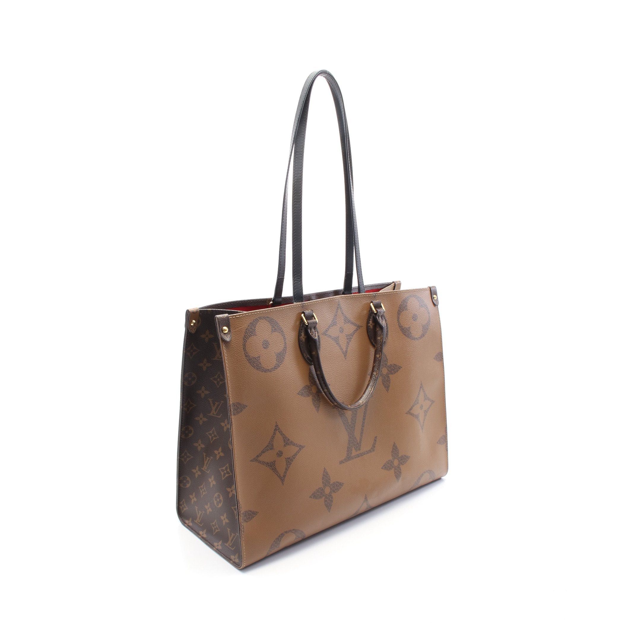 Louis Vuitton Louis Vuitton On-The-Go Gm Monogram Giant Reverse Shoulder Bag Leather Brown Light Size ONE SIZE - 2 Thumbnail