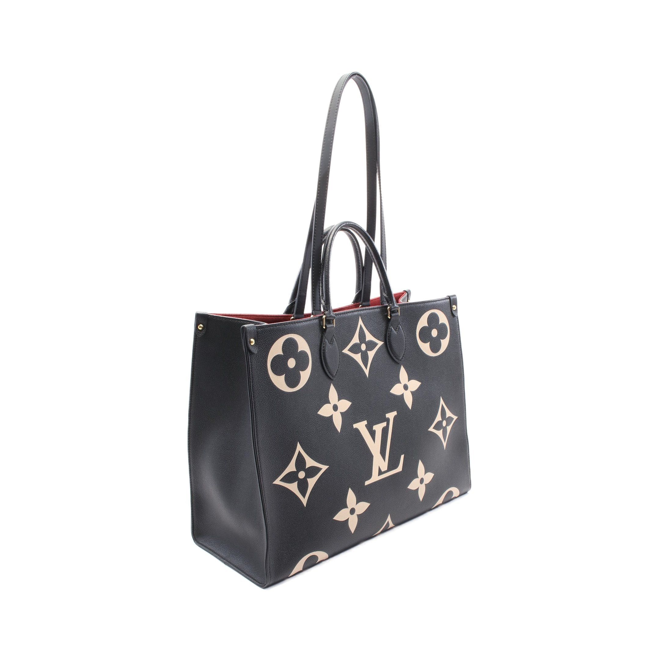 Louis Vuitton Louis Vuitton On-The-Go Gm Bicolor Monogram Empreinte Handbag Tote Bag Leather Black Beige Size ONE SIZE - 2 Thumbnail
