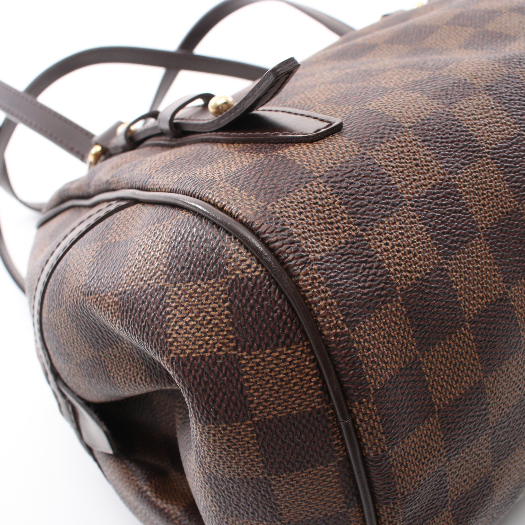 Louis Vuitton Rivington Gm Damier Ebene Shoulder Bag Leather Brown