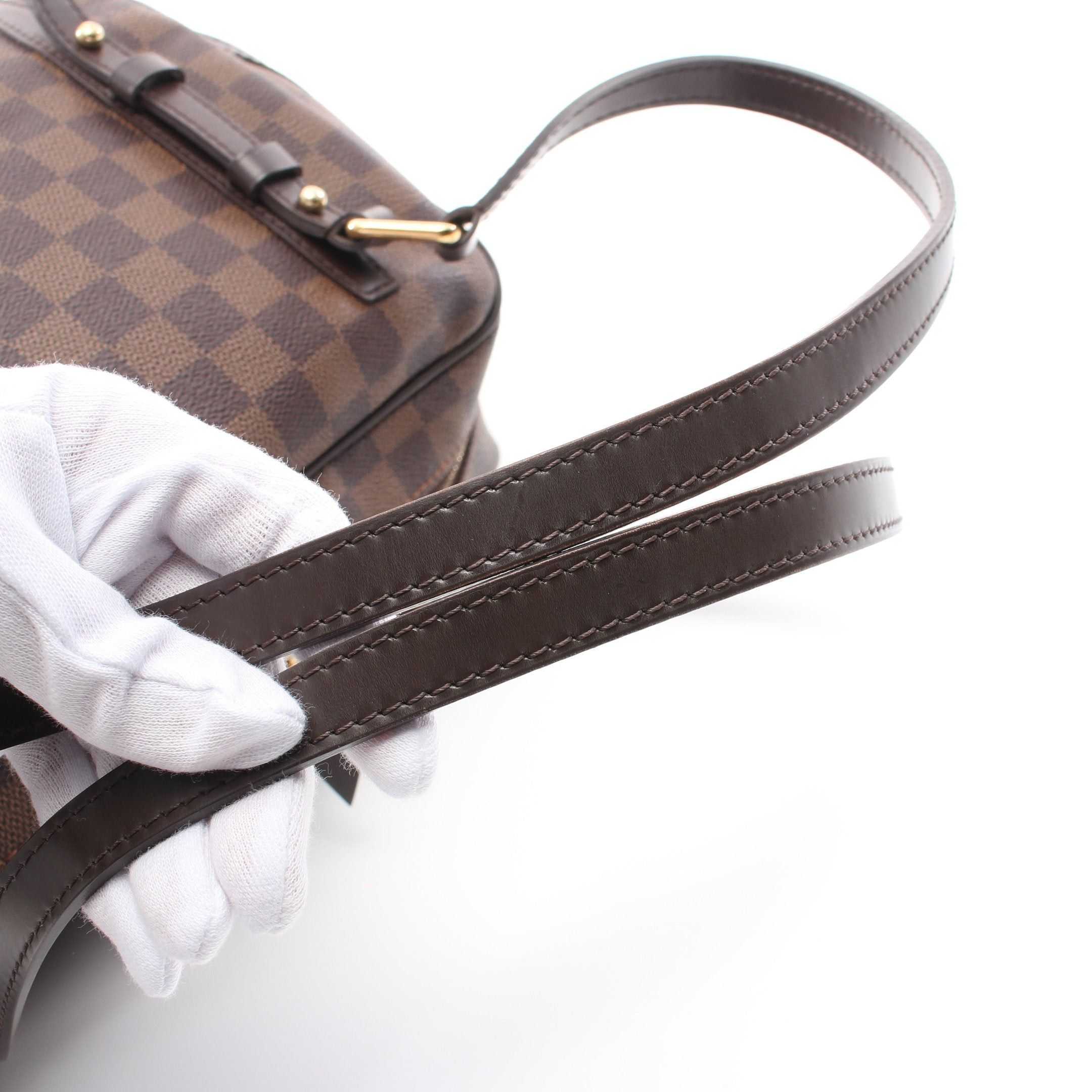 Louis Vuitton Rivington Gm Damier Ebene Shoulder Bag Leather Brown