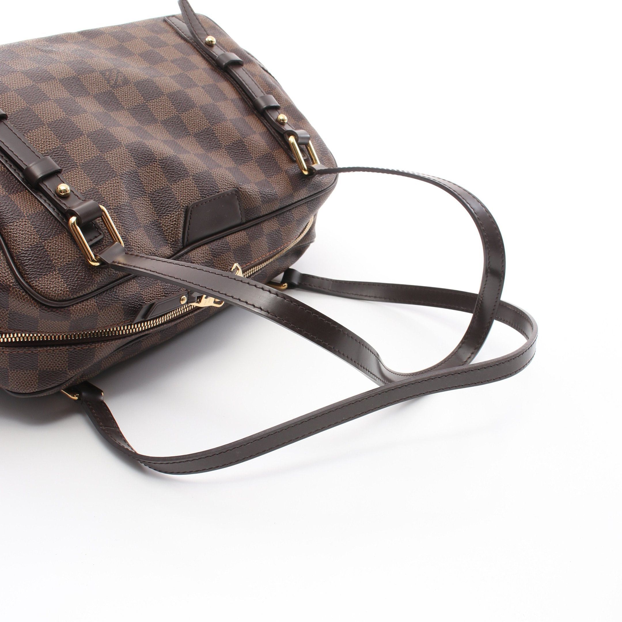 Louis Vuitton Rivington Gm Damier Ebene Shoulder Bag Leather Brown