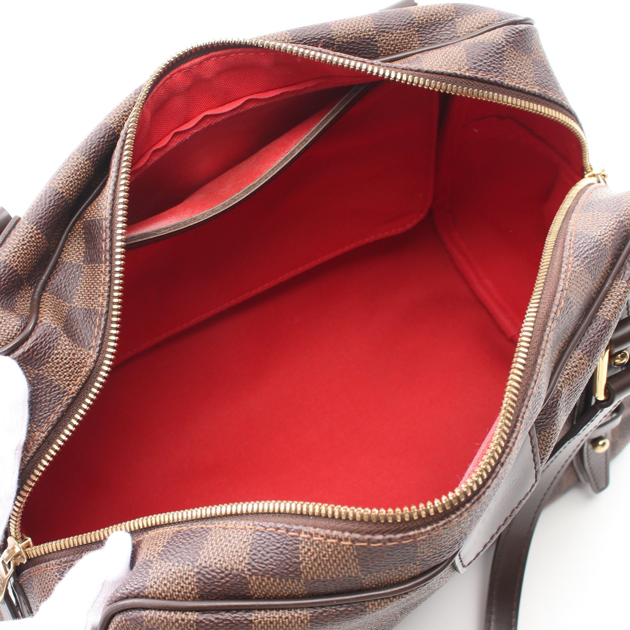 Louis Vuitton Rivington Gm Damier Ebene Shoulder Bag Leather Brown
