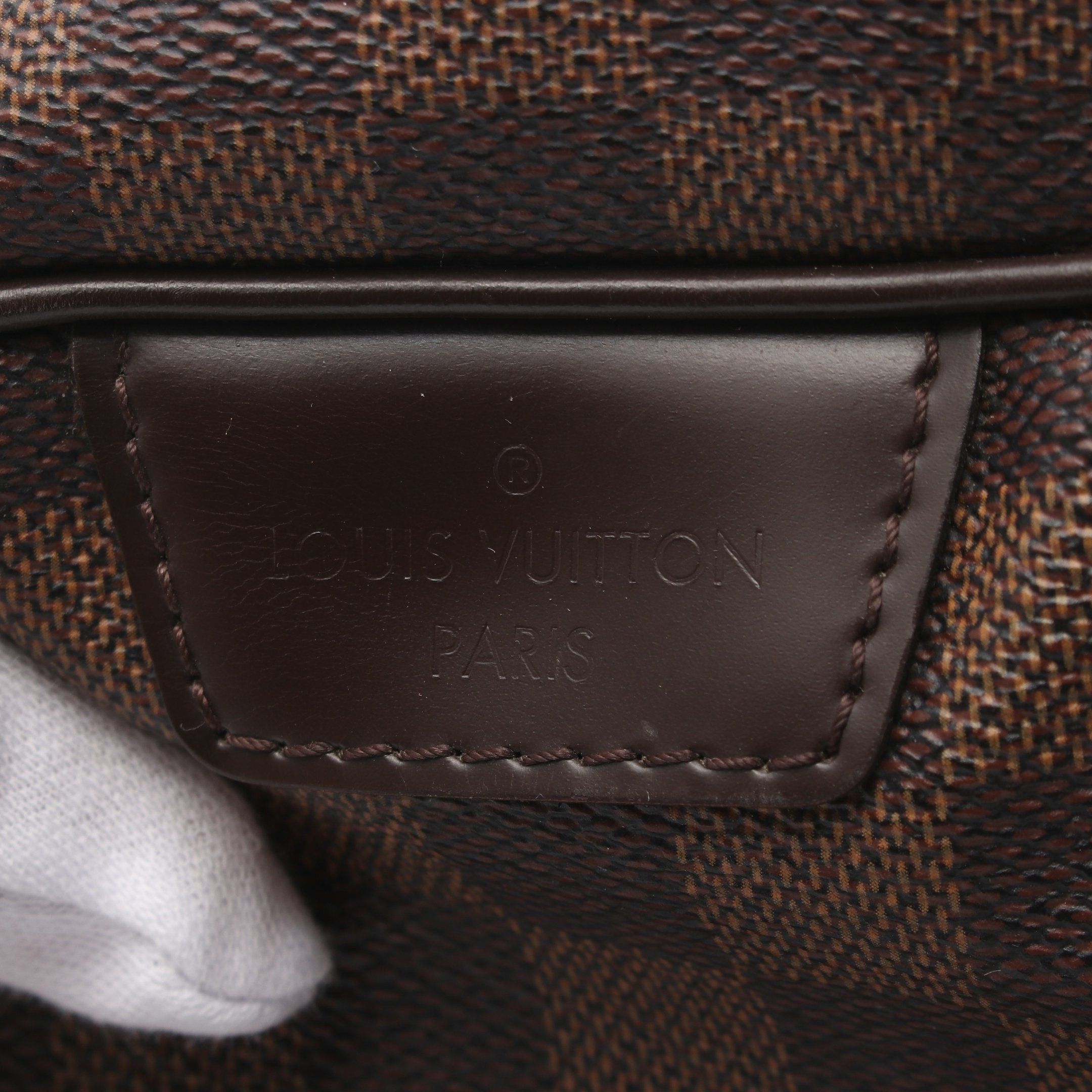 Louis Vuitton Rivington Gm Damier Ebene Shoulder Bag Leather Brown