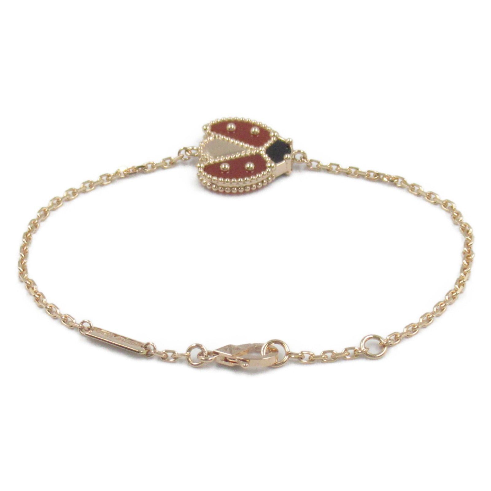 Van Cleef & Arpels Van Cleef Arpels Lucky Spring Open Wing Ladybug Bracelet K18Pg (Pink Gold) Onyx/Carnelian Black Red Size ONE SIZE - 2 Thumbnail