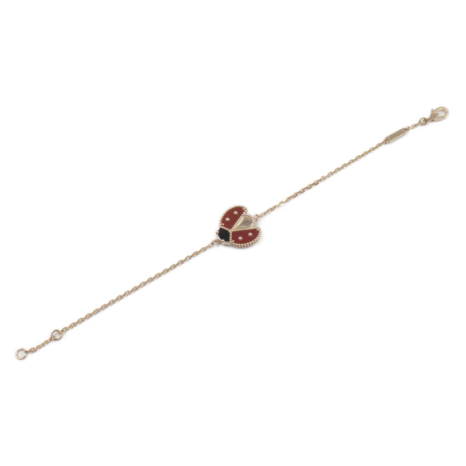 Van Cleef & Arpels Van Cleef Arpels Lucky Spring Open Wing Ladybug Bracelet K18Pg (Pink Gold) Onyx/Carnelian Black Red Size ONE SIZE - 3 Thumbnail