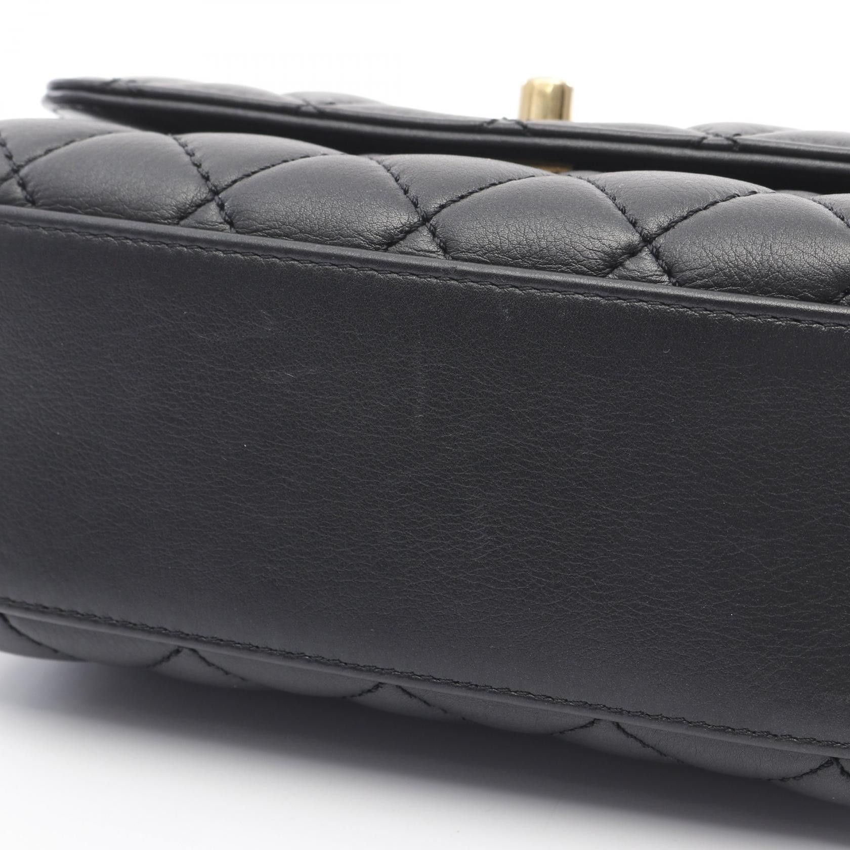 Chanel Chanel Coco Handle Xxs Top Handbag Lambskin Black Gold Hardware Bejeweled Size ONE SIZE - 8 Thumbnail