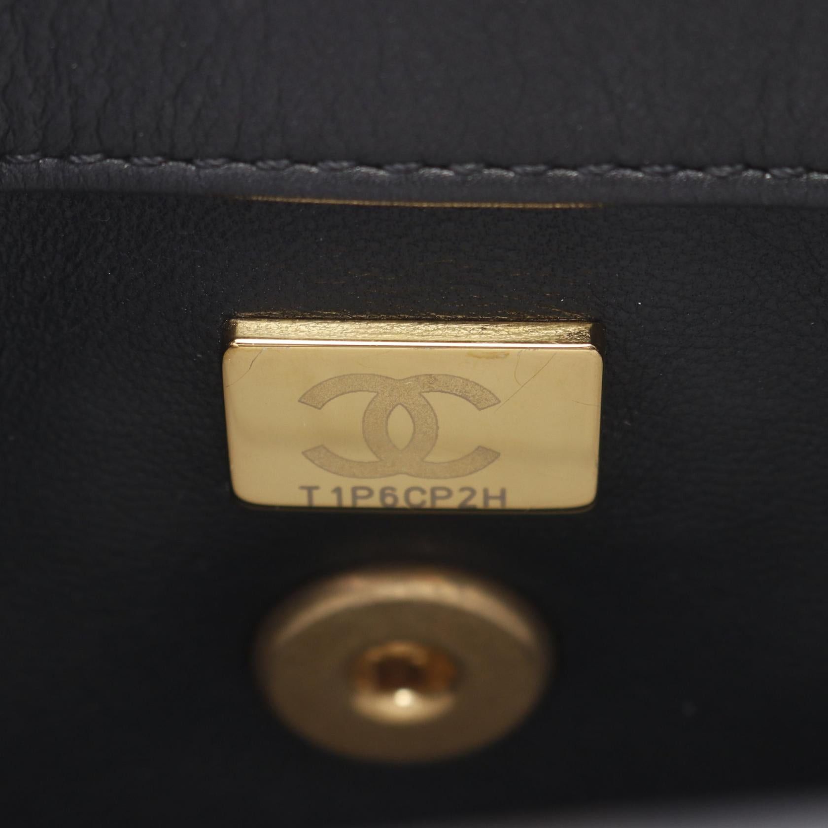 Chanel Chanel Coco Handle Xxs Top Handbag Lambskin Black Gold Hardware Bejeweled Size ONE SIZE - 5 Thumbnail