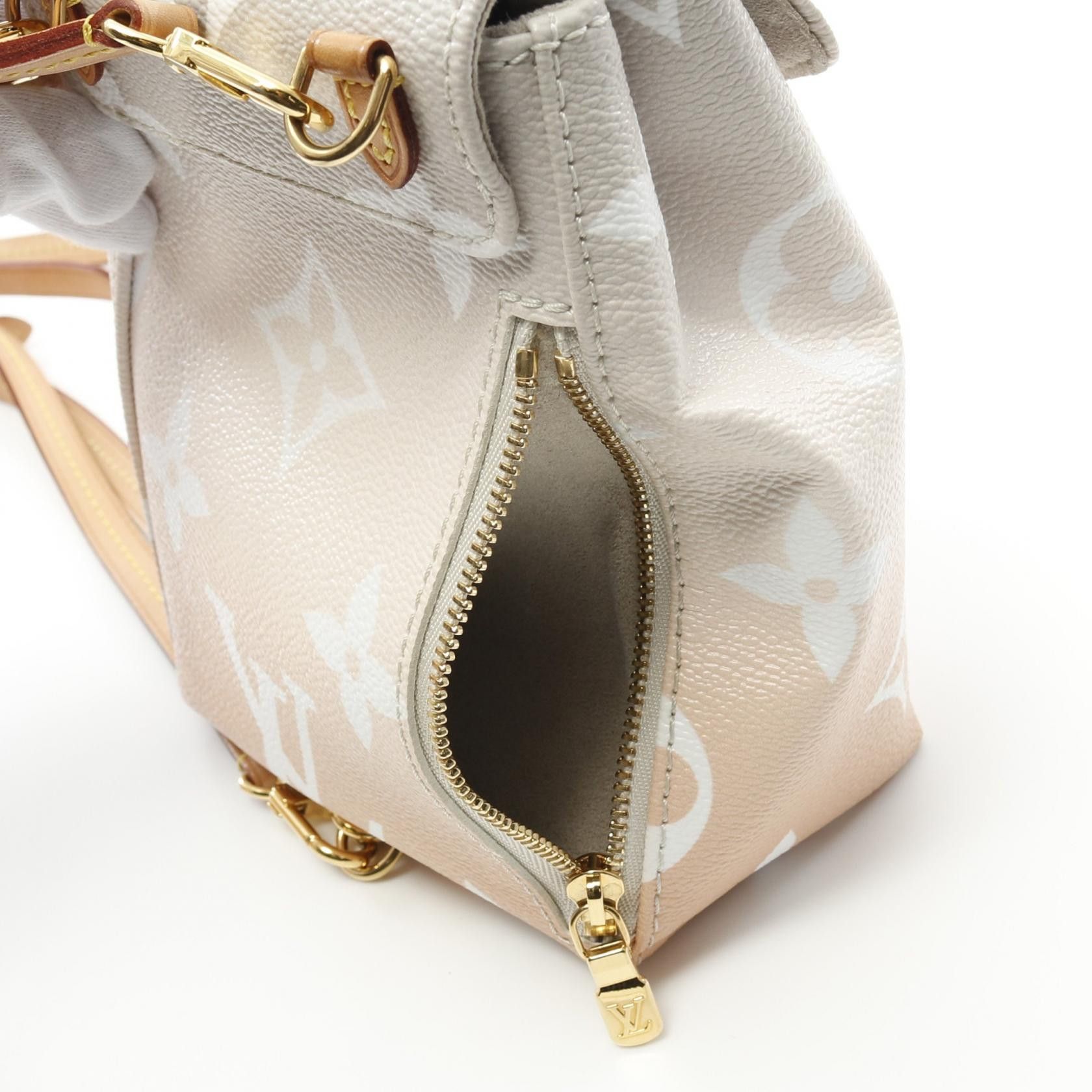 Louis Vuitton Louis Vuitton Tiny Backpack Bi The Pool Monogram Giant Mini Rucksack Leather Gray Brown Size ONE SIZE - 8 Thumbnail