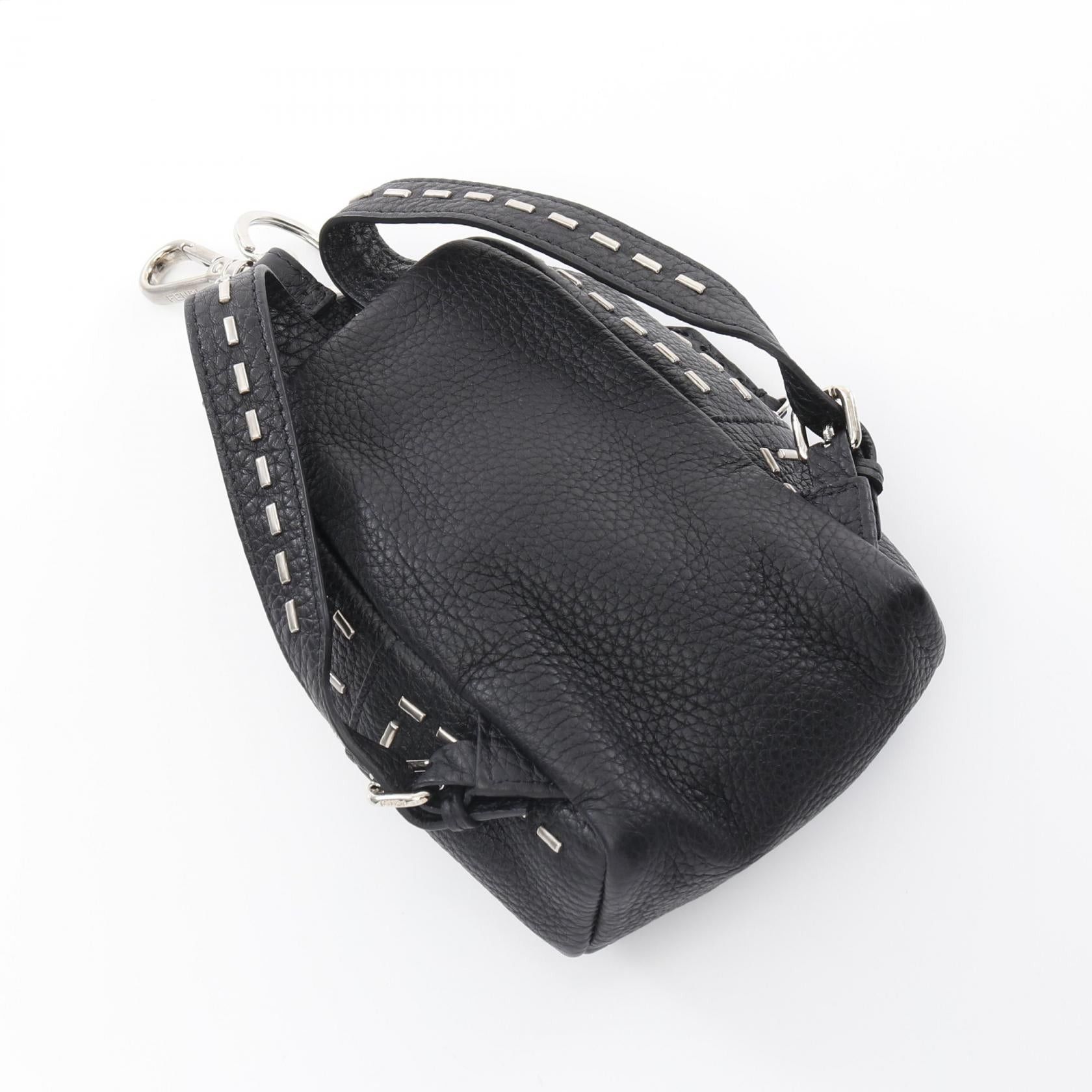 Fendi Fendi Backpack Type Pouch Bag Charm Leather Black Size ONE SIZE - 2 Thumbnail