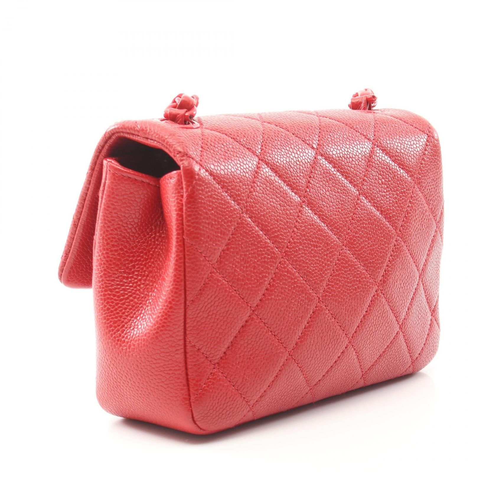 Chanel Chanel Matelasse Chain Shoulder Bag Caviar Skin Red Hardware Size ONE SIZE - 2 Thumbnail