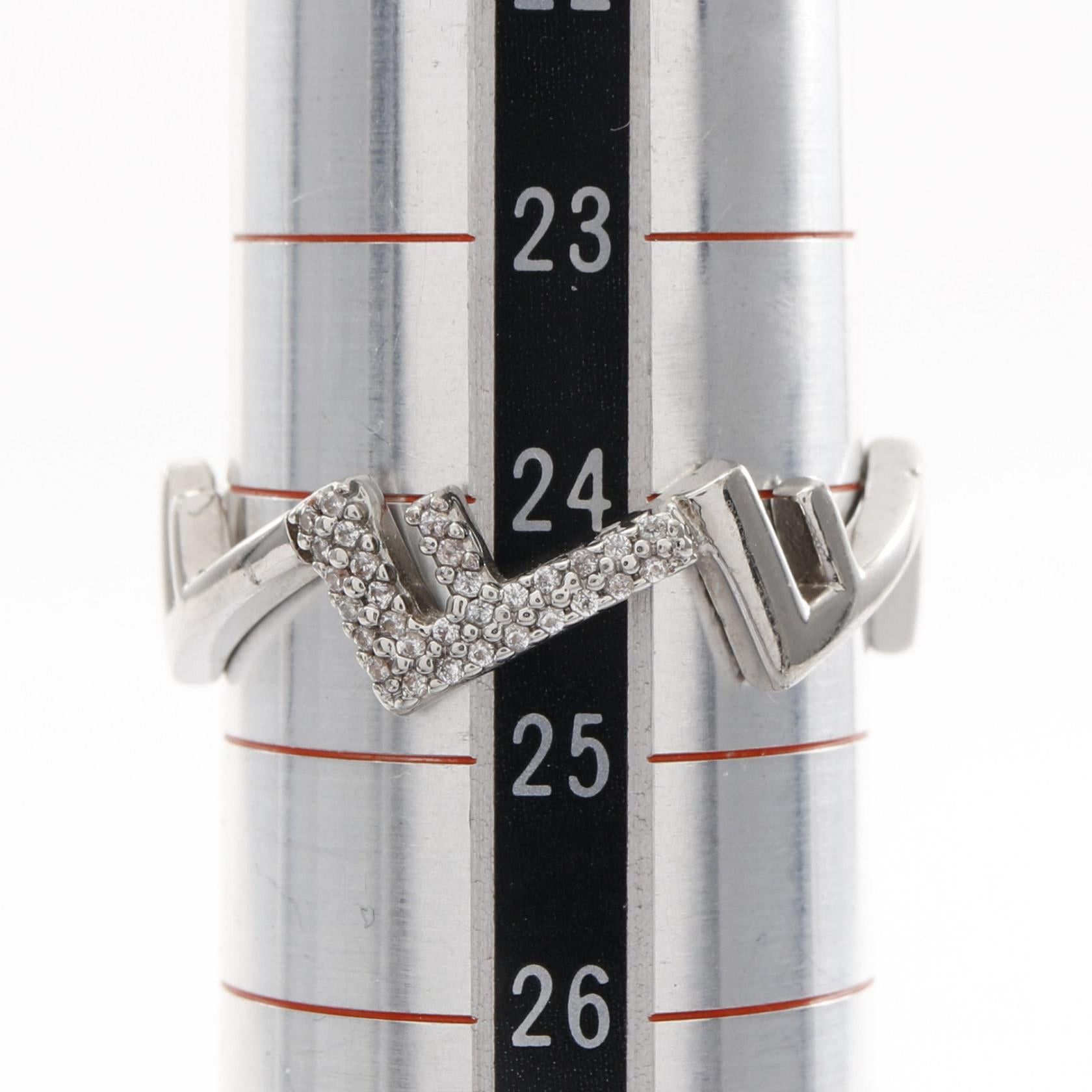 Fendi Fendi Five Rings Ring Rhinestone Silver Clear Size ONE SIZE - 5 Thumbnail