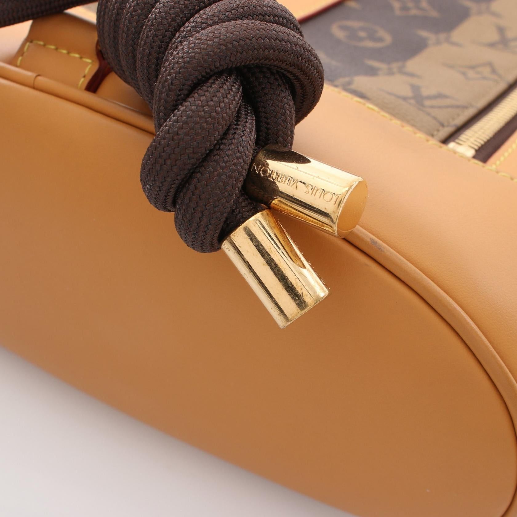 Louis Vuitton Louis Vuitton Louis Vuitton * Nigo Randonne Messenger Monogram Stripe Shoulder Bag Leather Brown Size ONE SIZE - 8 Thumbnail