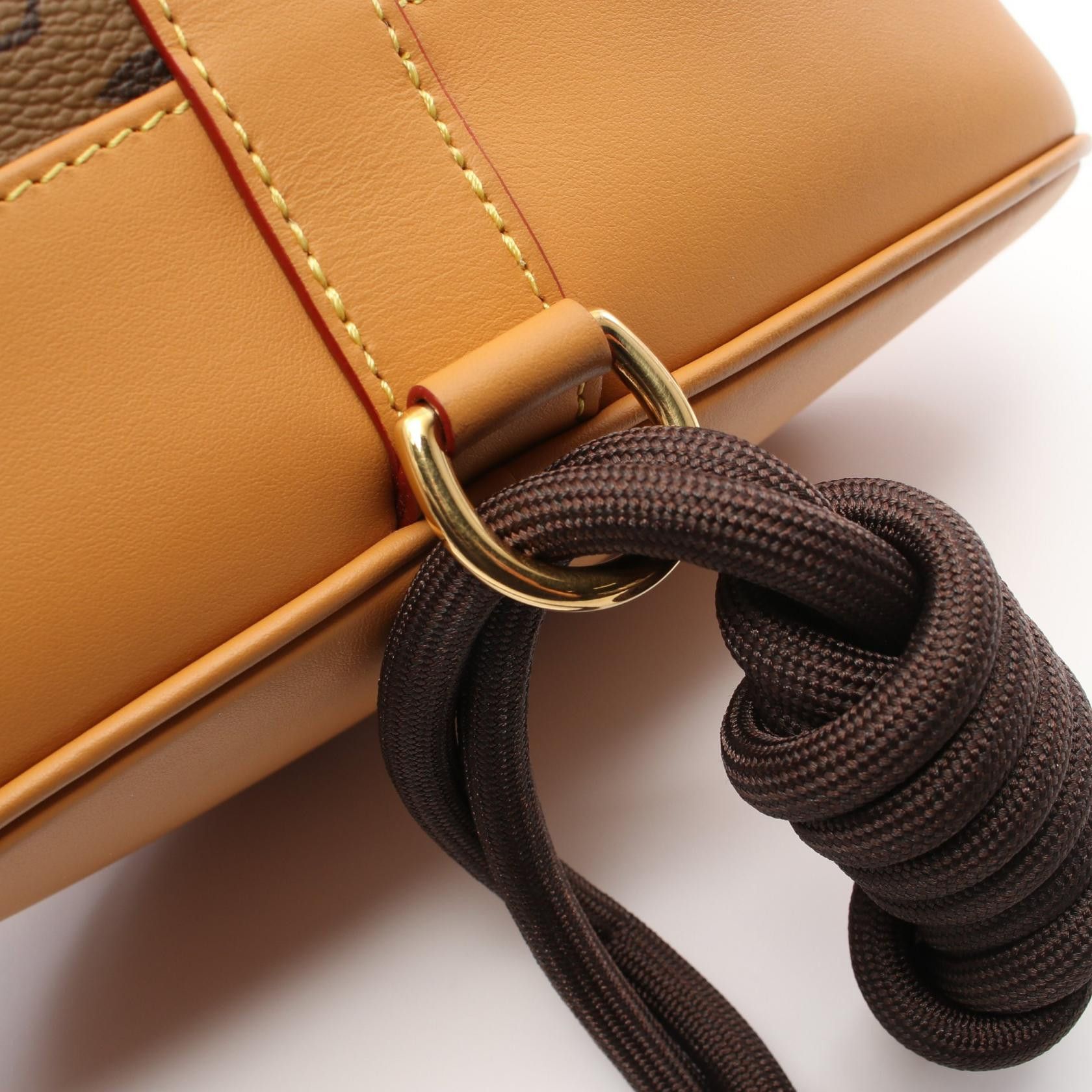 Louis Vuitton Louis Vuitton Louis Vuitton * Nigo Randonne Messenger Monogram Stripe Shoulder Bag Leather Brown Size ONE SIZE - 7 Thumbnail