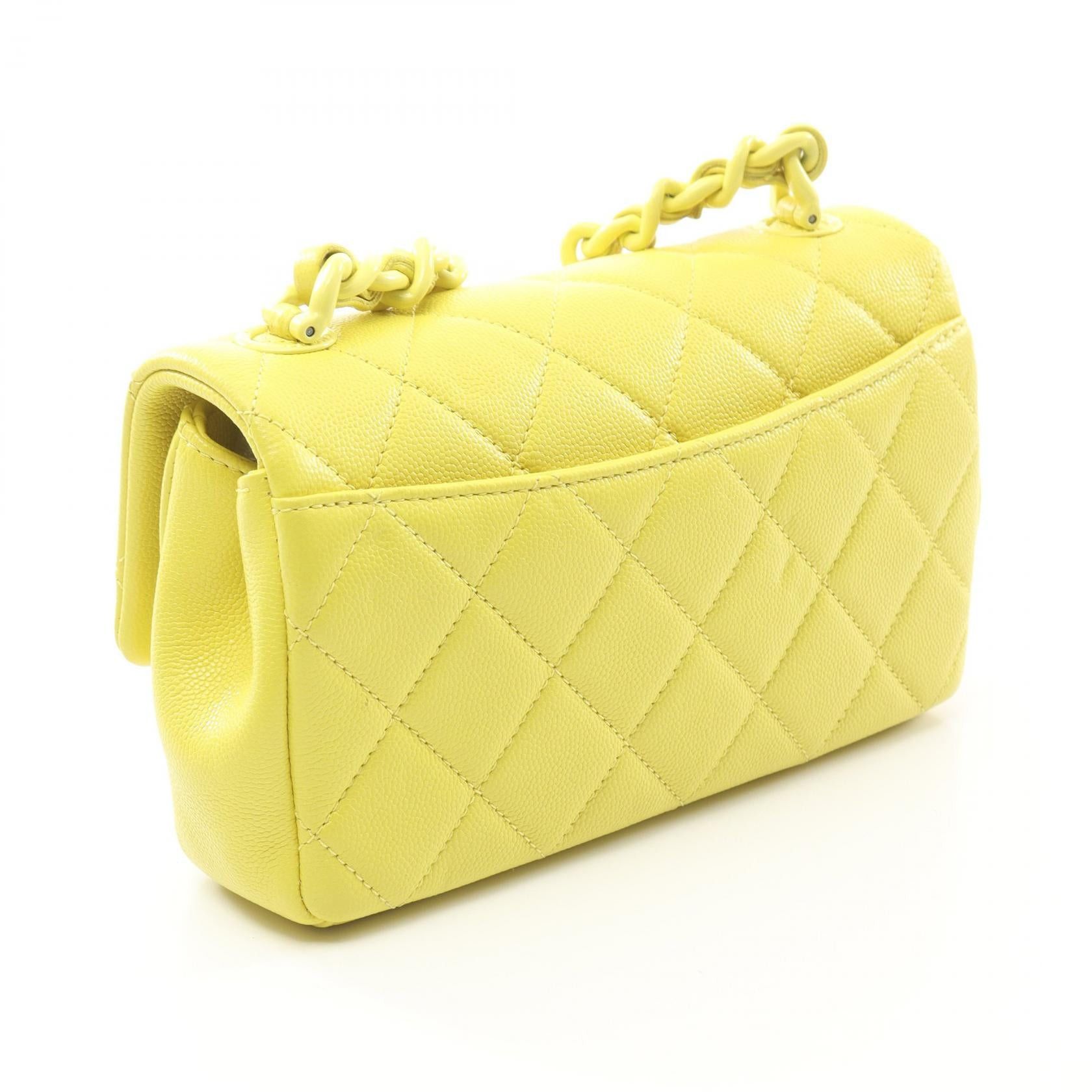Chanel Chanel Matelasse Shoulder Bag Caviar Skin Yellow Metal Fittings Size ONE SIZE - 2 Thumbnail