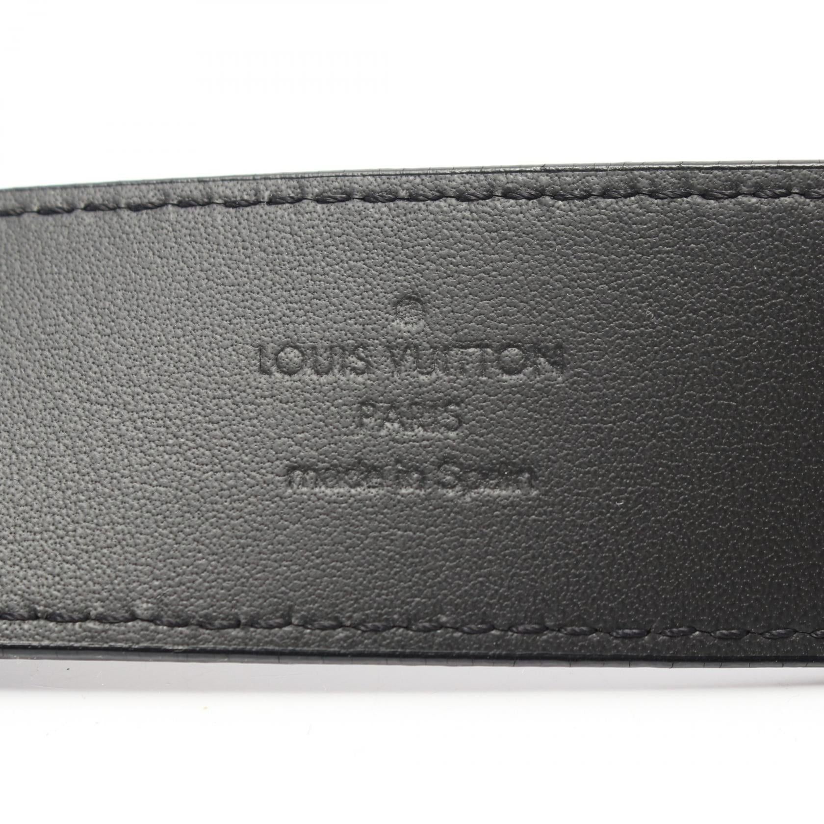 Louis Vuitton Louis Vuitton Ceinture Metropole Taiga Belt Leather Black Size ONE SIZE - 4 Thumbnail