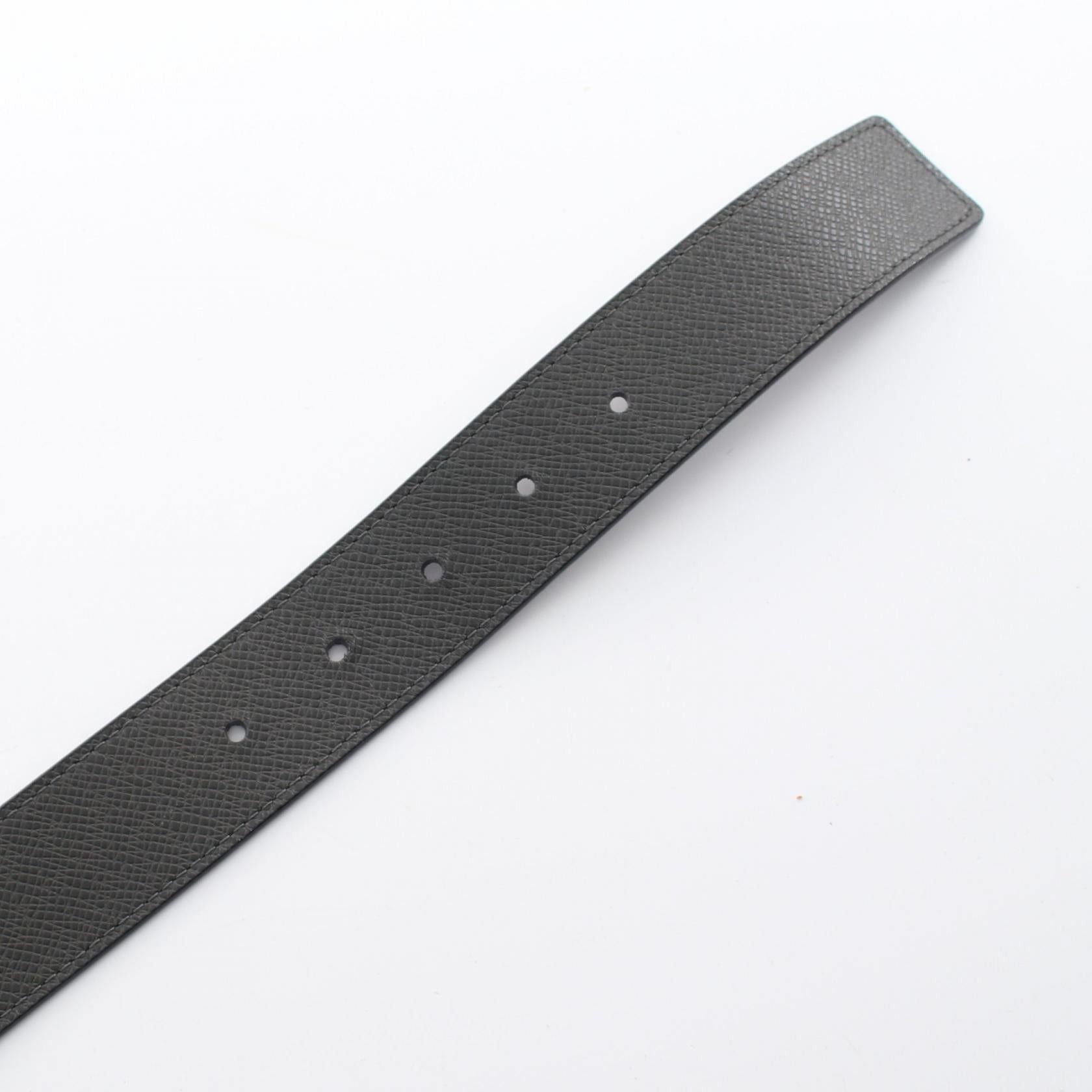 Louis Vuitton Louis Vuitton Ceinture Metropole Taiga Belt Leather Black Size ONE SIZE - 3 Thumbnail