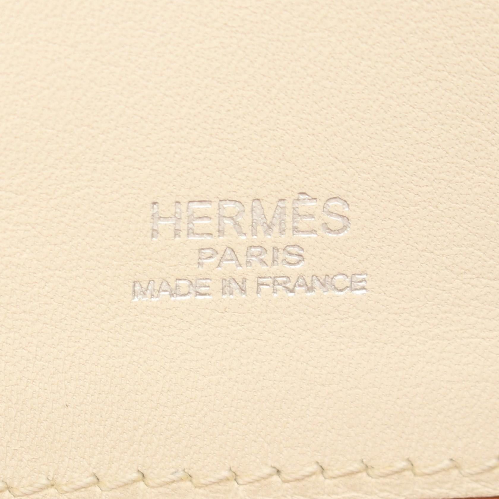 Hermes Hermes Sack Eboue Pm Handbag Canvas Leather Light Brown White Silver Hardware □J Carved Stamp Size ONE SIZE - 4 Thumbnail