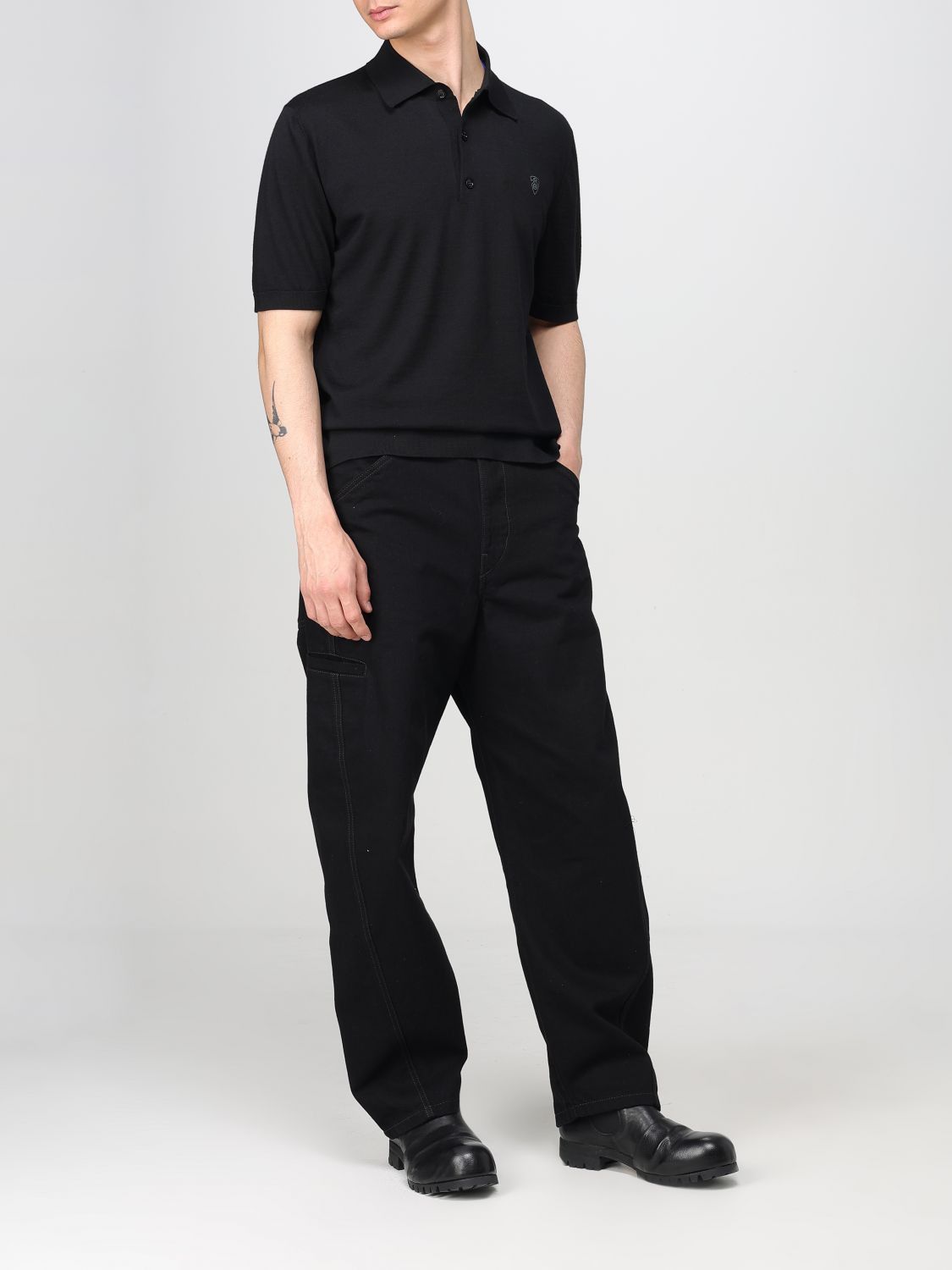 Burberry Burberry Polo Shirt Men Black Size US M / EU 48-50 / 2 - 2 Thumbnail