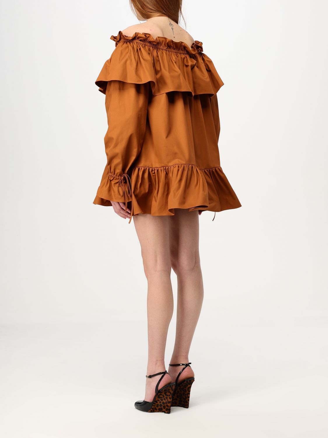 Saint Laurent Paris Saint Laurent Dress Woman Brick Red Size XS / US 0-2 / IT 36-38 - 2 Thumbnail