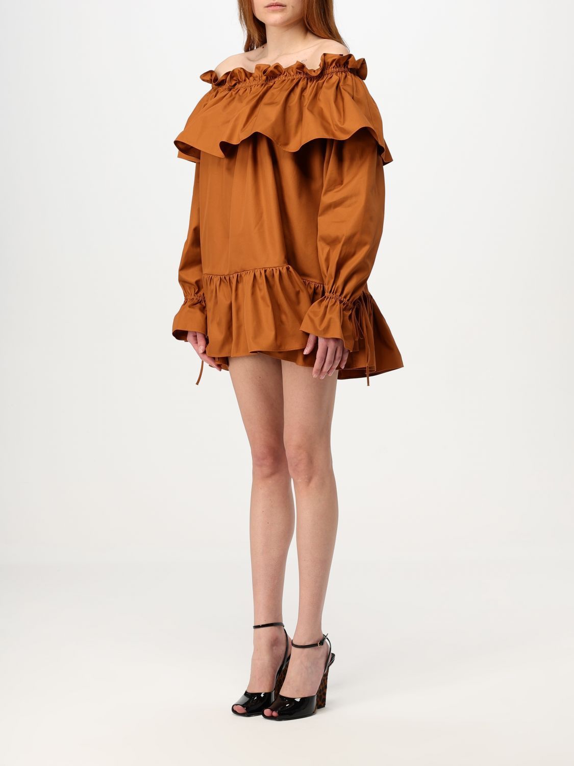 Saint Laurent Paris Saint Laurent Dress Woman Brick Red Size XS / US 0-2 / IT 36-38 - 3 Thumbnail