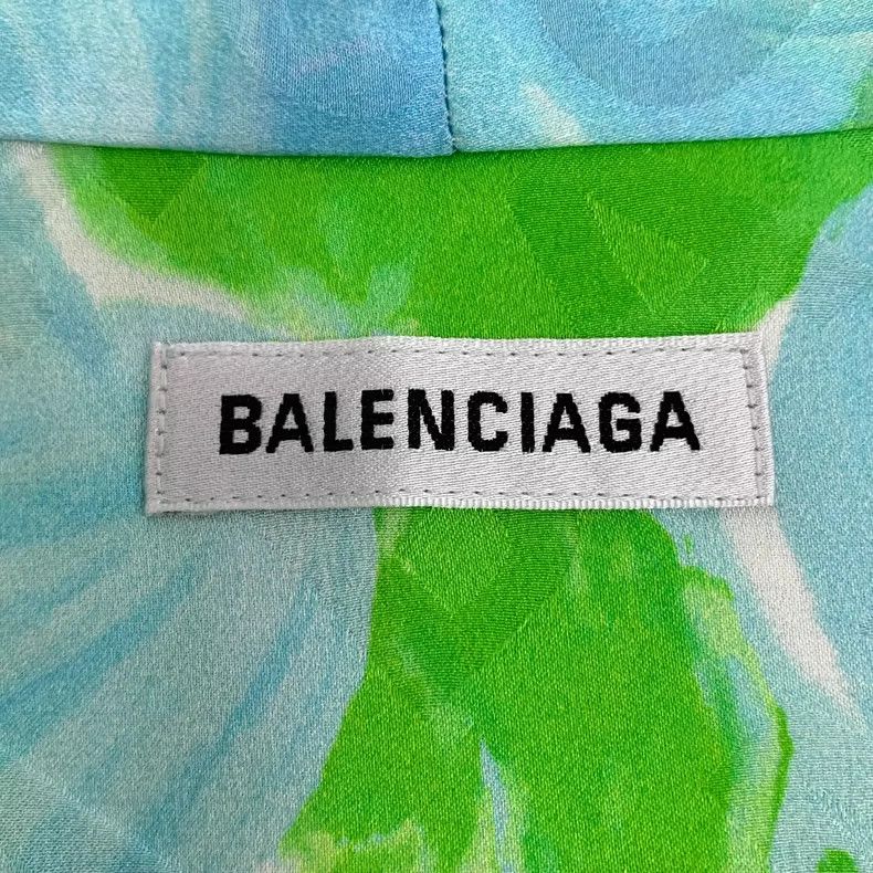 Balenciaga Balenciaga Colorful Silk Tie Short Sleeve Shirt Size US XS / EU 42 / 0 - 5 Thumbnail