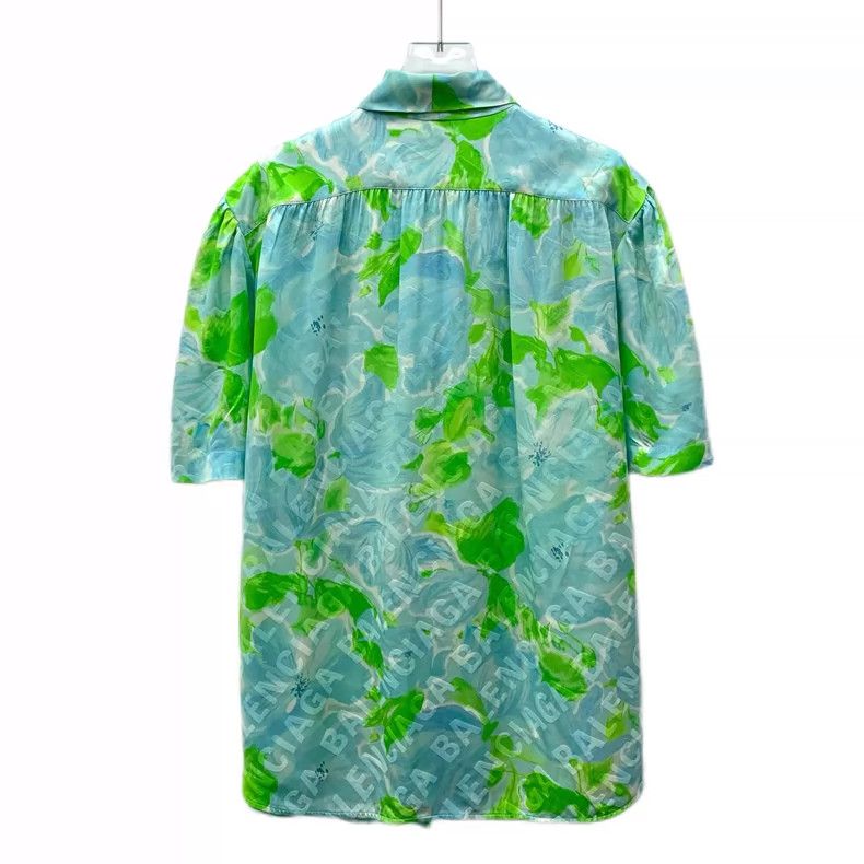 Balenciaga Balenciaga Colorful Silk Tie Short Sleeve Shirt Size US XS / EU 42 / 0 - 2 Thumbnail