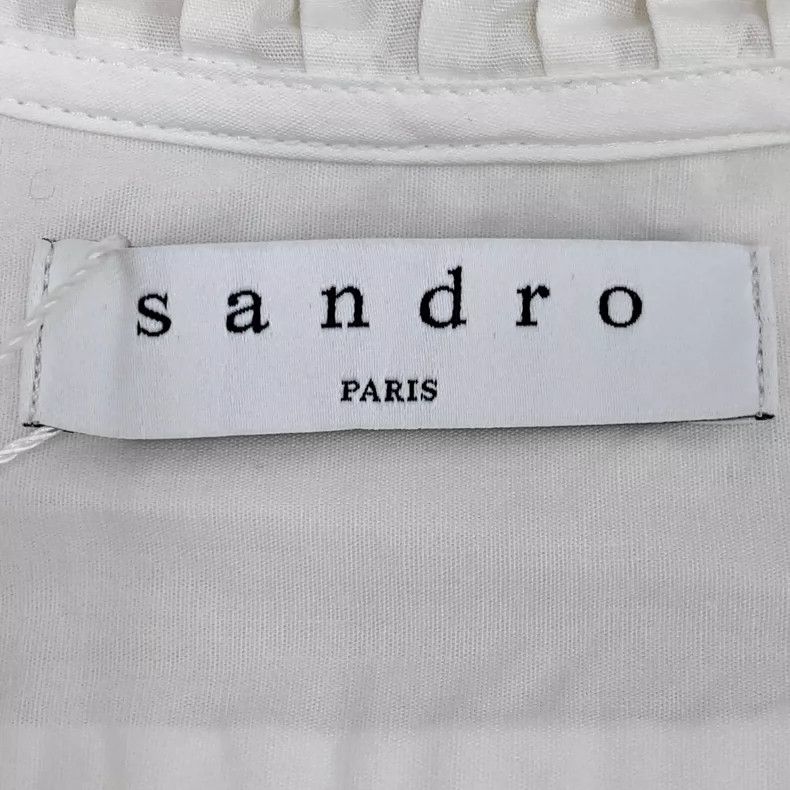 Celine Sandro White Long Sleeve Ruffled Shirt Size US M / EU 48-50 / 2 - 5 Thumbnail