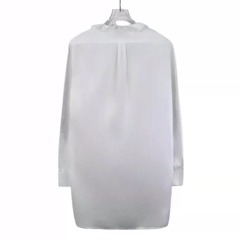 Celine Sandro White Long Sleeve Ruffled Shirt Size US M / EU 48-50 / 2 - 2 Thumbnail