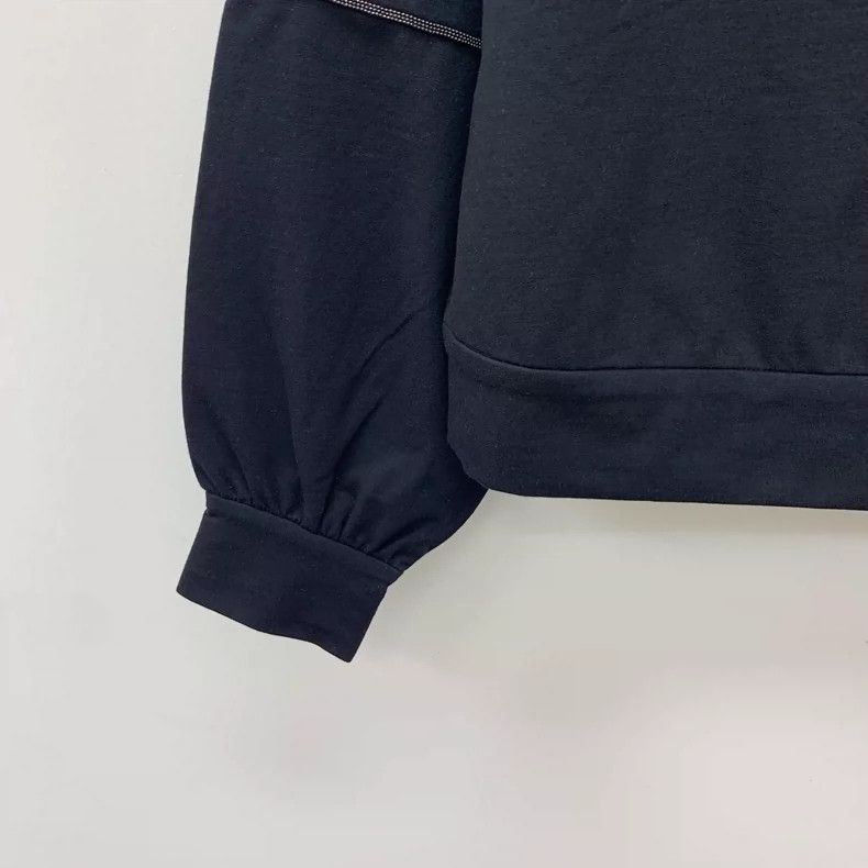 Brunello Cucinelli Brunello Cucinelli Black Long Sleeve Sweatshirt Size US XS / EU 42 / 0 - 4 Thumbnail
