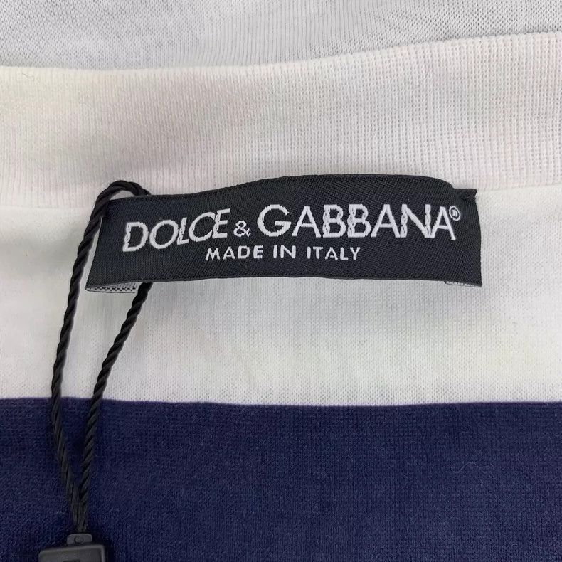Dolce & Gabbana Dolce&Gabbana Striped Cartoon Embroidered T-Shirt Size US M / EU 48-50 / 2 - 5 Thumbnail