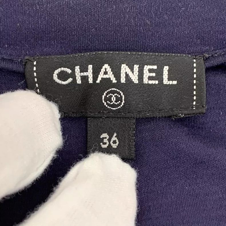 Chanel Chanel Deep Purple Cotton Short Sleeve T-Shirt Size US XS / EU 42 / 0 - 5 Thumbnail