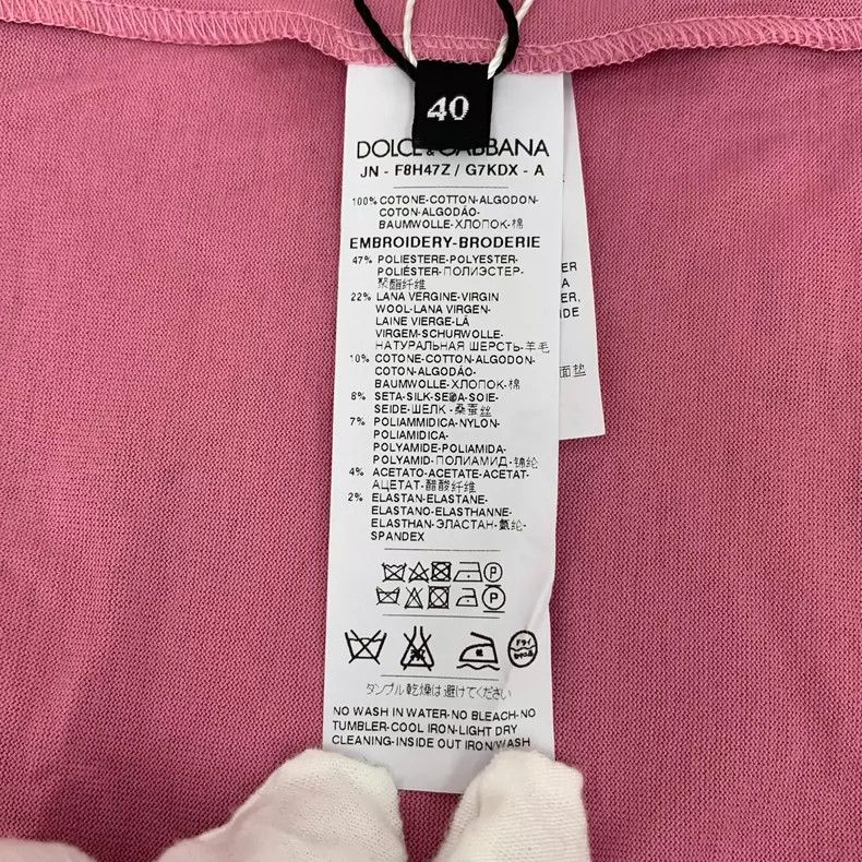 Dolce & Gabbana Pink Cartoon Embroidered Sleeveless Top Size US M / EU 48-50 / 2 - 6 Thumbnail
