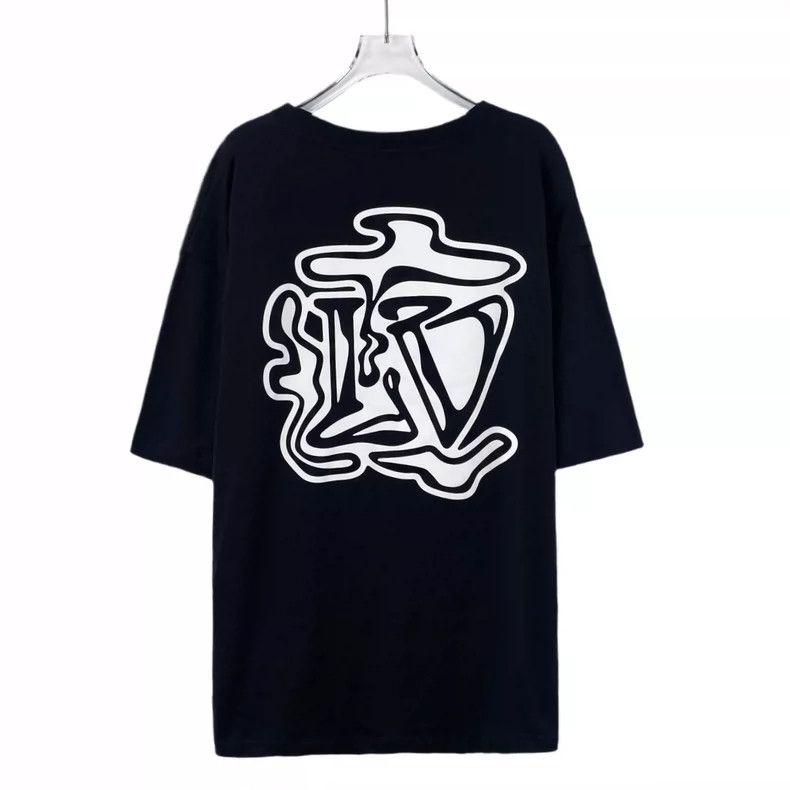 Louis Vuitton Louis Vuitton Black Logo Print Cotton T-Shirt Size US XXL / EU 58 / 5 - 2 Thumbnail